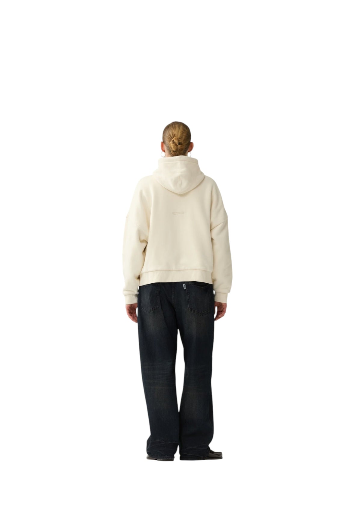 New Amsterdam surf association Double layered hoodie felpa con cappuccio e zip - bone