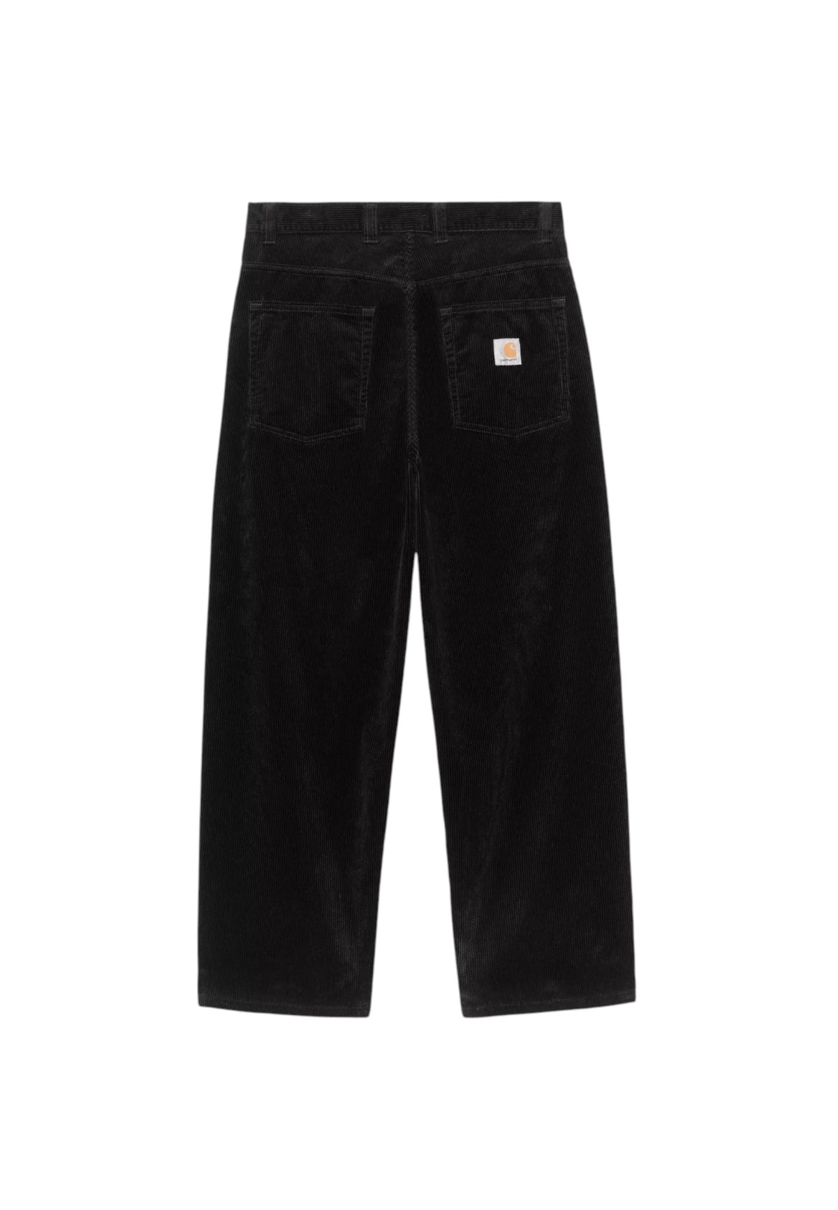 Carhartt Wip Brandon Pant Pantaloni gamba larga in velluto a costine - Black rinsed