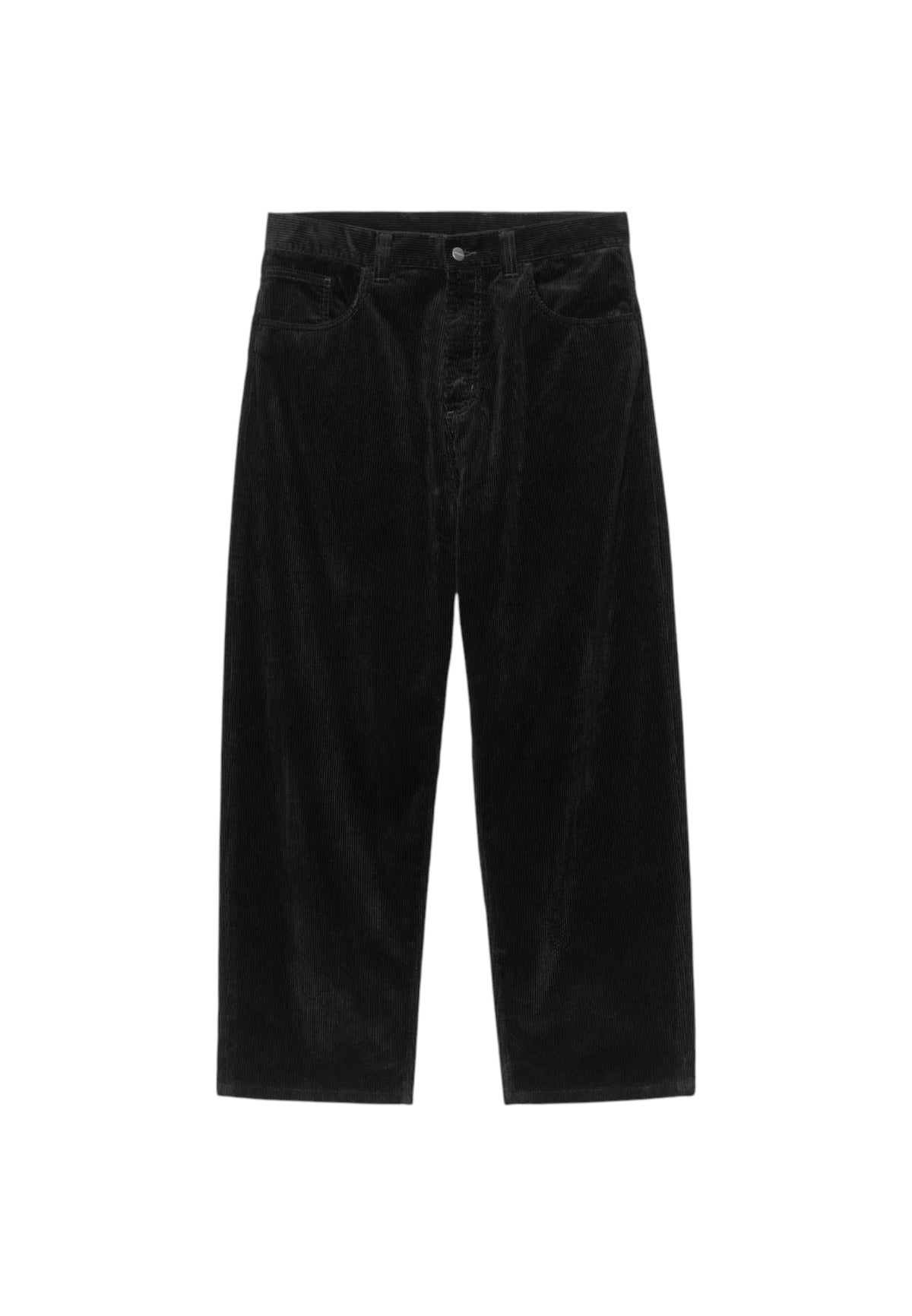 Carhartt Wip Brandon Pant Pantaloni gamba larga in velluto a costine - Black rinsed