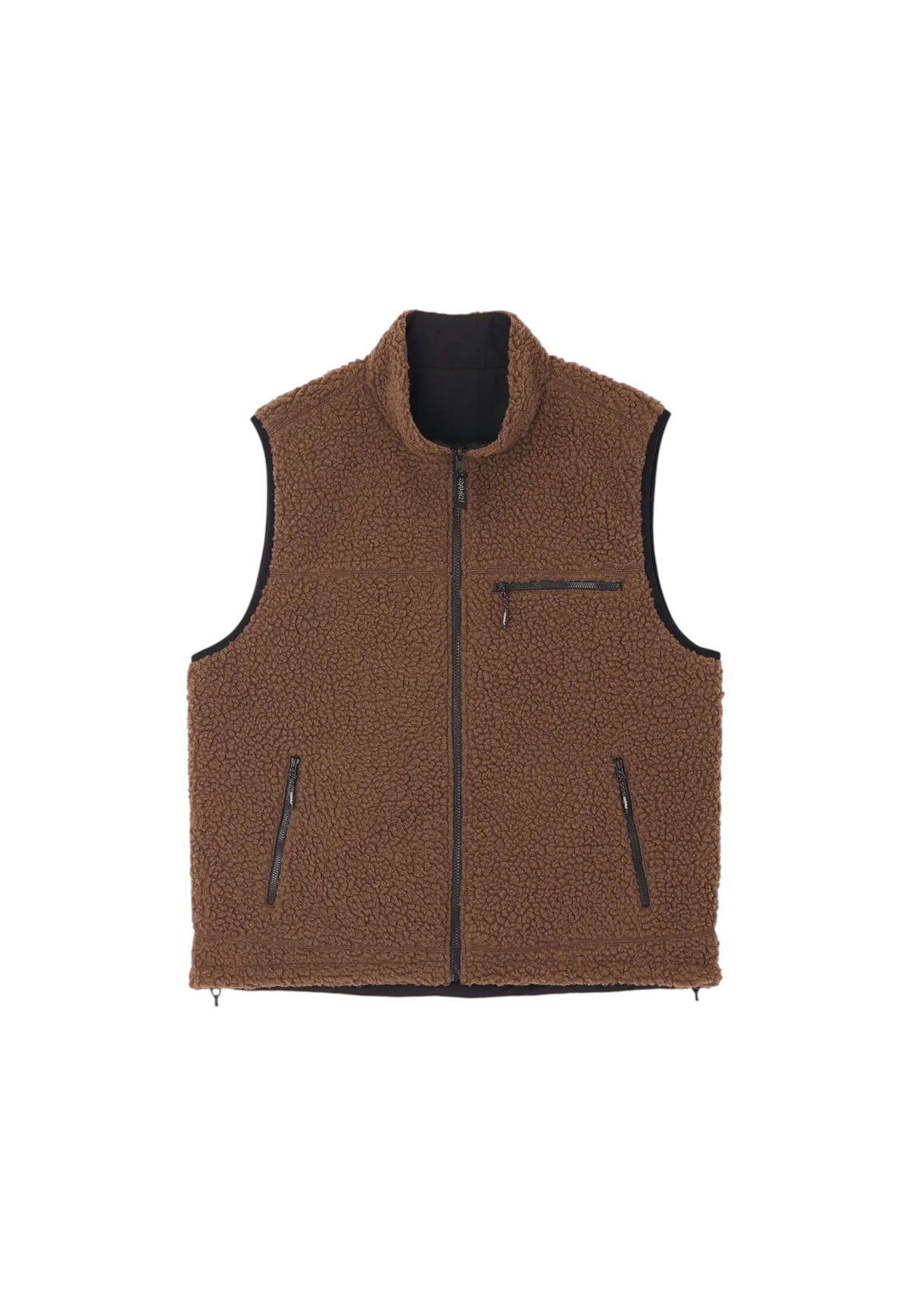 Gramicci Reversible sherpa vest giacca smanicata reversibile - dark brown/black