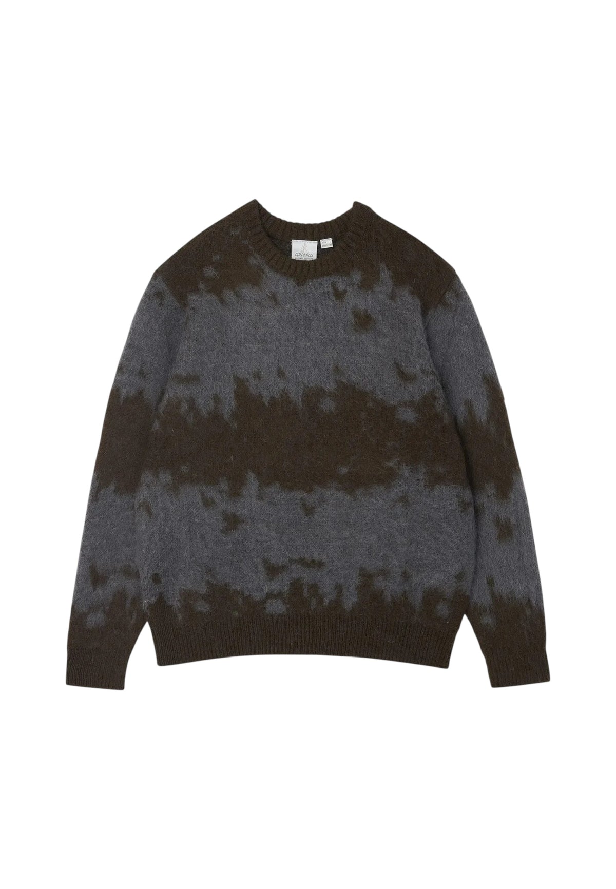 Gramicci Mohair splatter sweater maglione girocollo - slate splatter