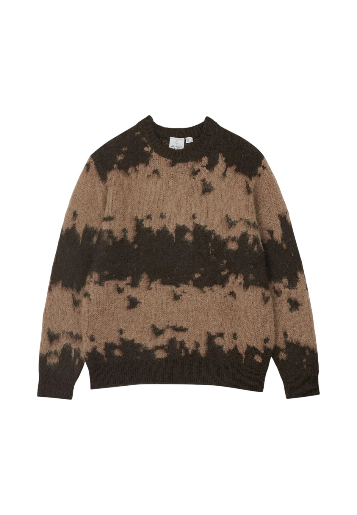 Gramicci Mohair splatter sweater maglione girocollo - taupe splatter