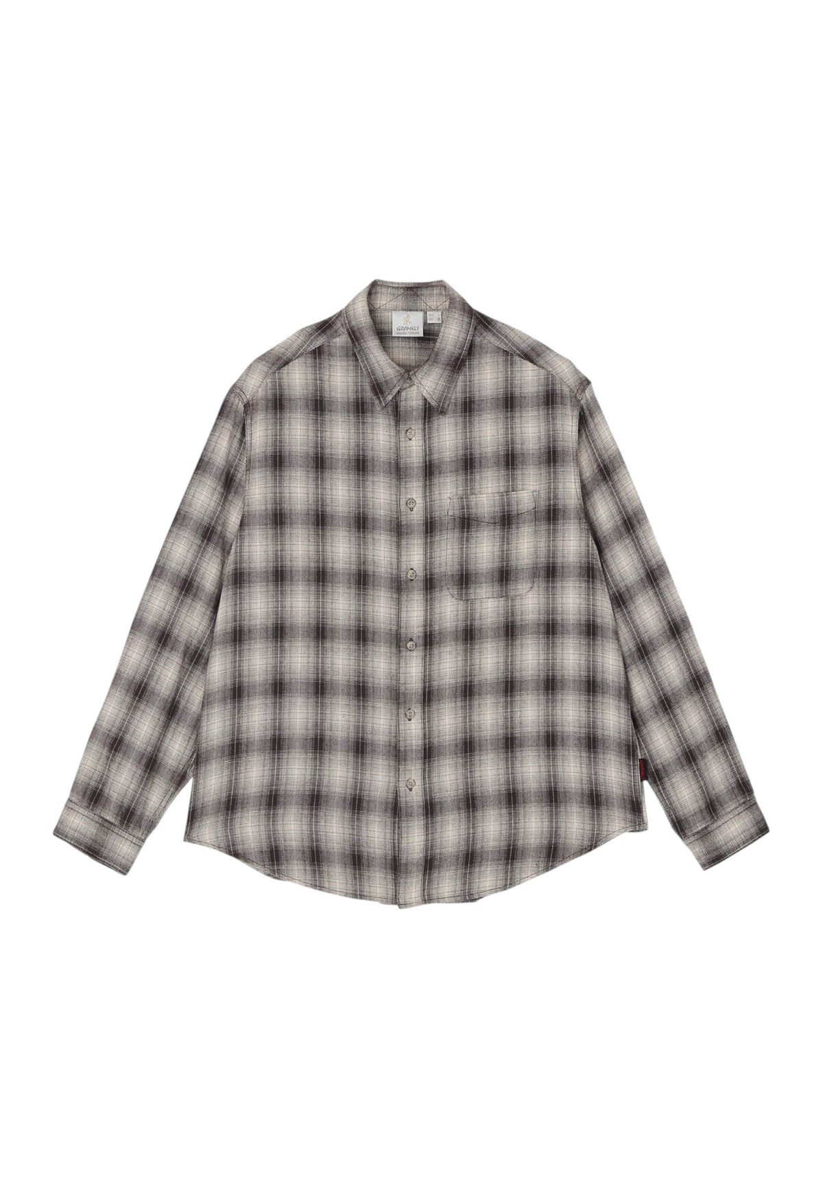 Gramicci Piled flannel shirt camicione a quadri in flanella - slate