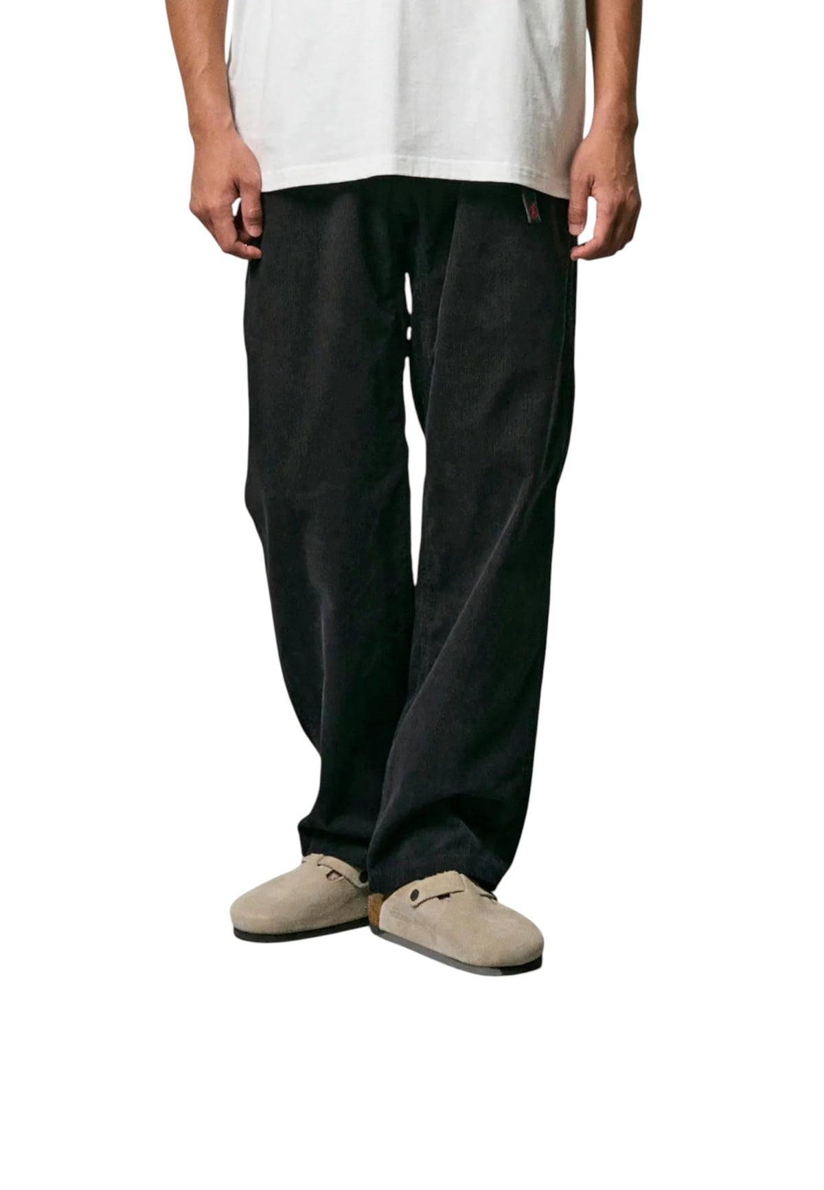 Gramicci Corduroy loose tapered ridge pants pantaloni in velluto a coste - black