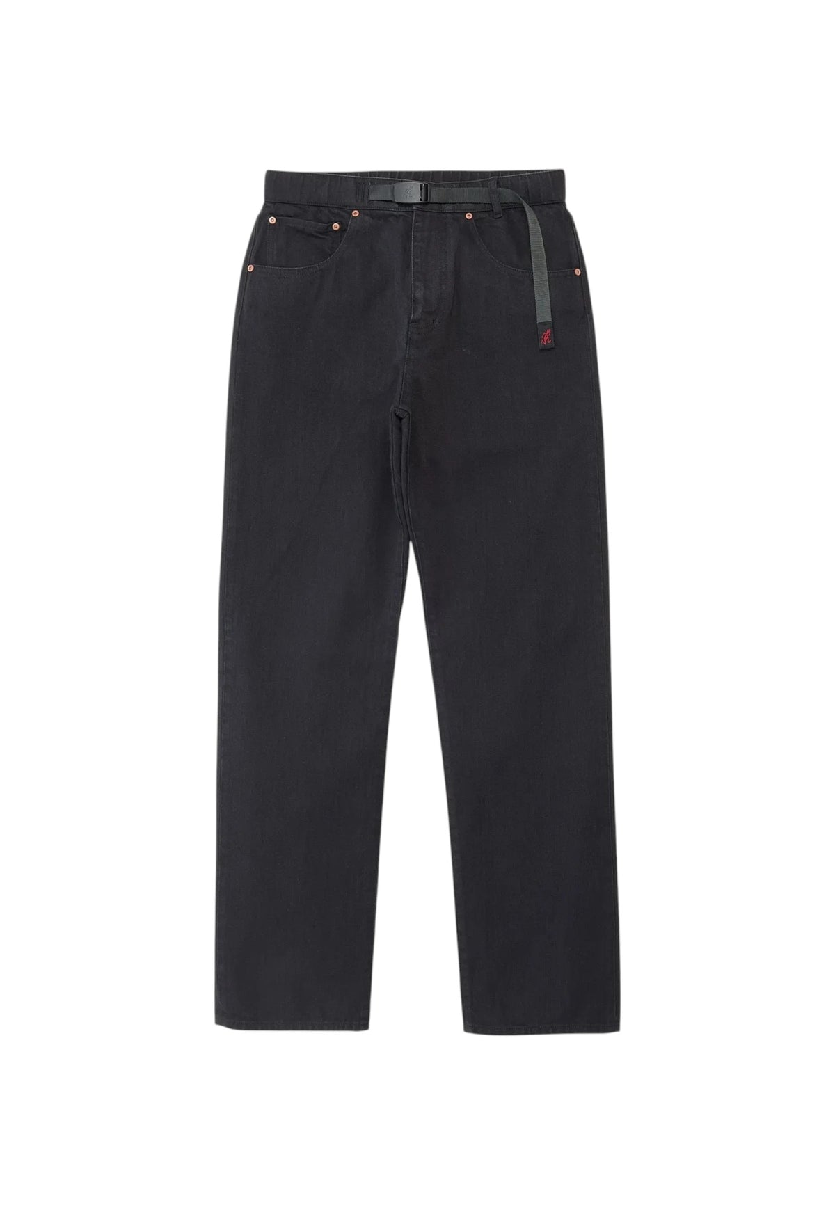 Gramicci Japanese 5 pocket denim pants jeans tela giapponese - true black