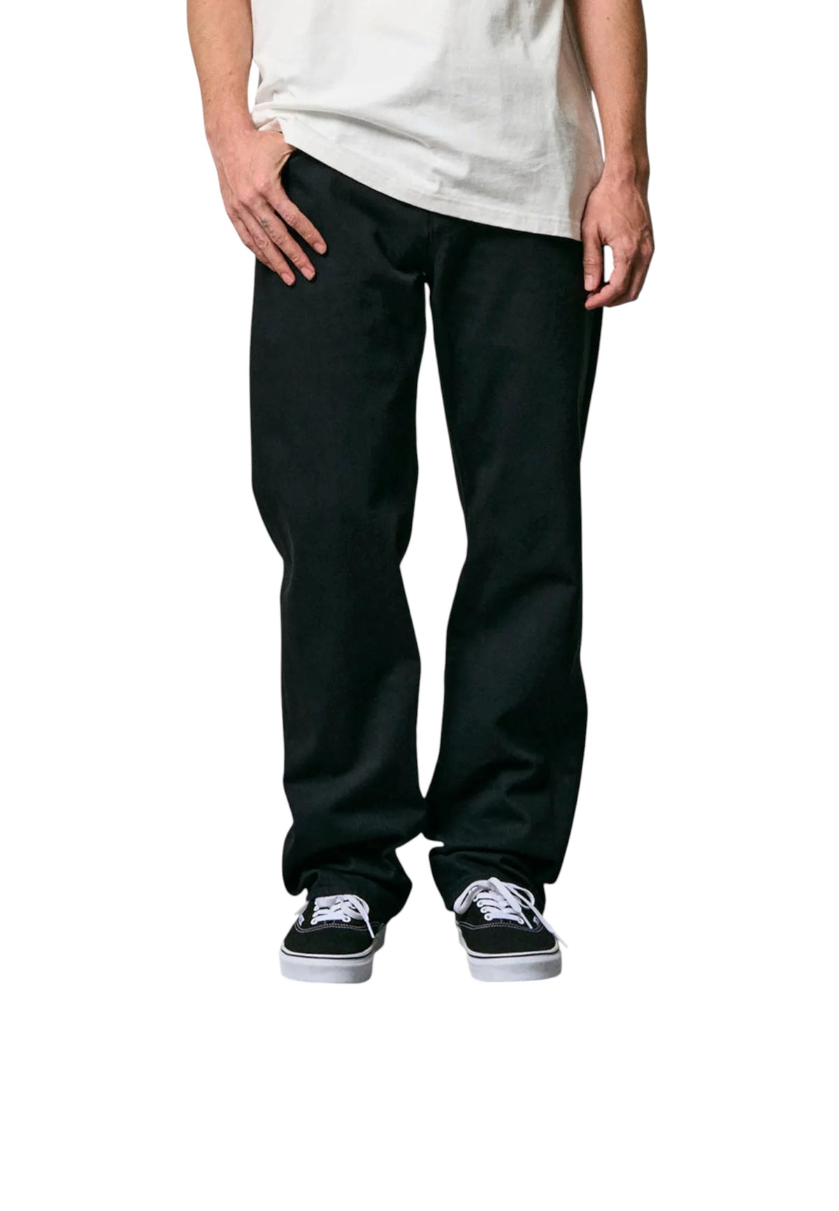 Gramicci Japanese 5 pocket denim pants jeans tela giapponese - true black