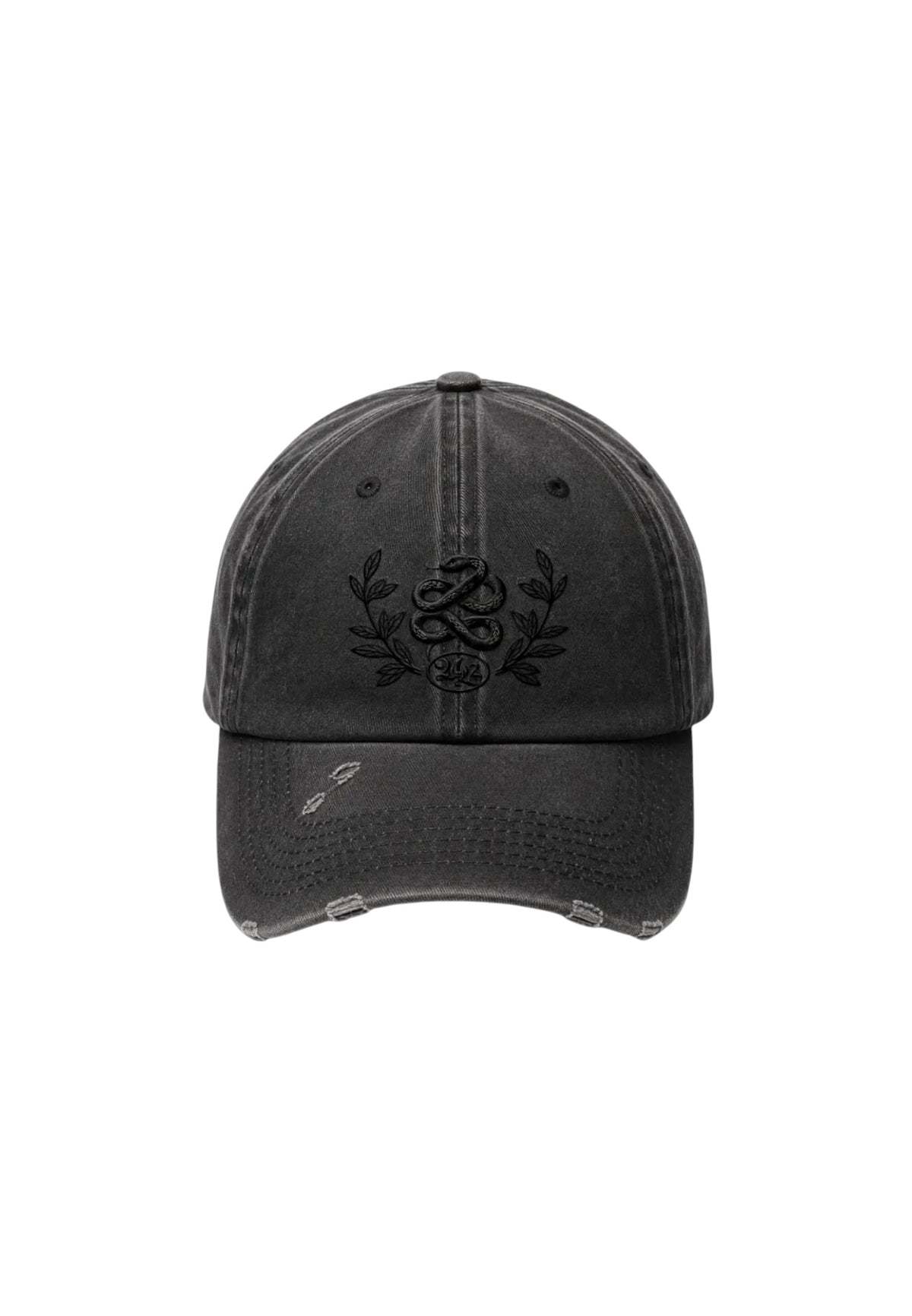Vertere Mercy cappellino con visiera effetto destroyed  - distressed black