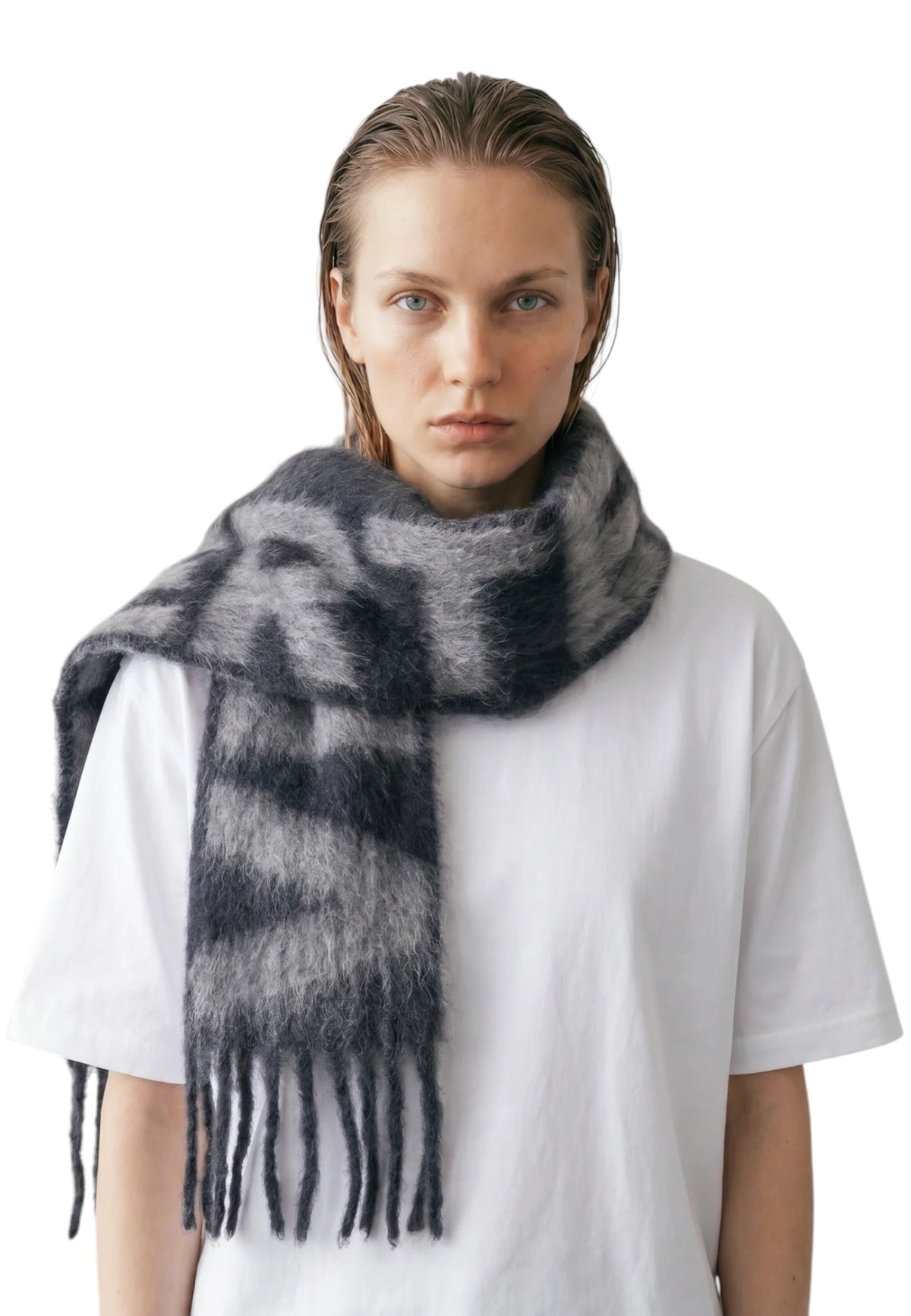 Vertere Block scarf sciarpa con grafica - dark grey