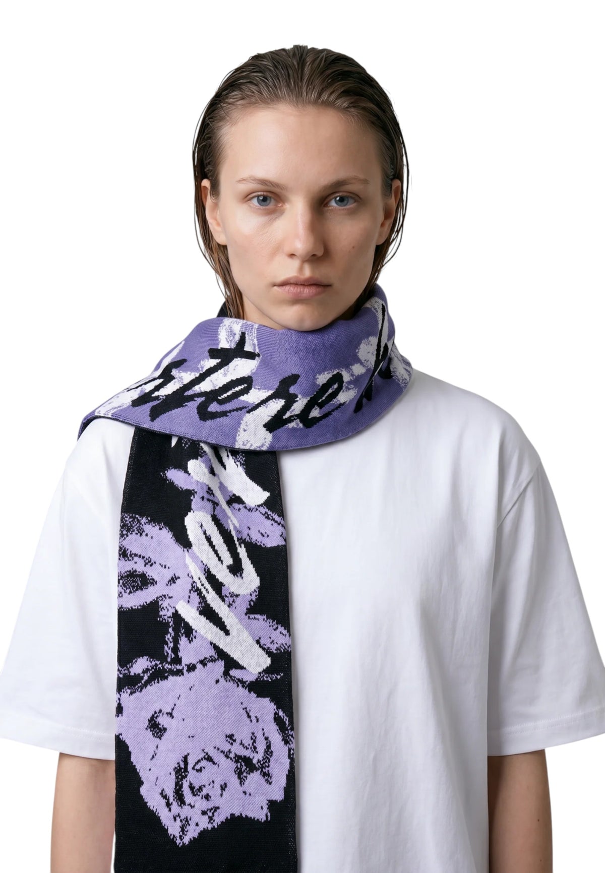 Vertere Morph rose scarf sciarpa da stadio con grafica - light purple