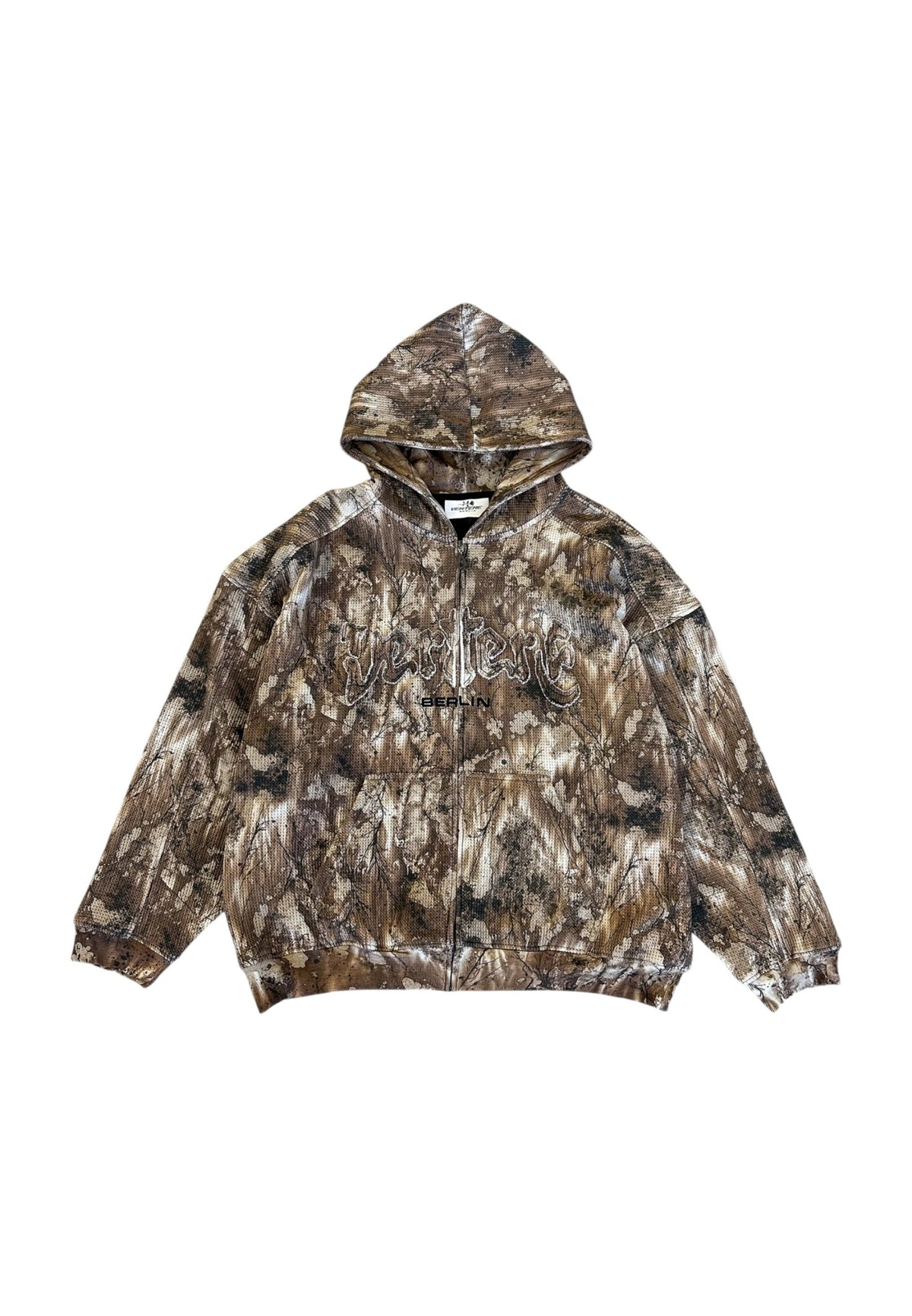 Vertere Stone logo zip hoodie felpa con cappuccio e zip - camo