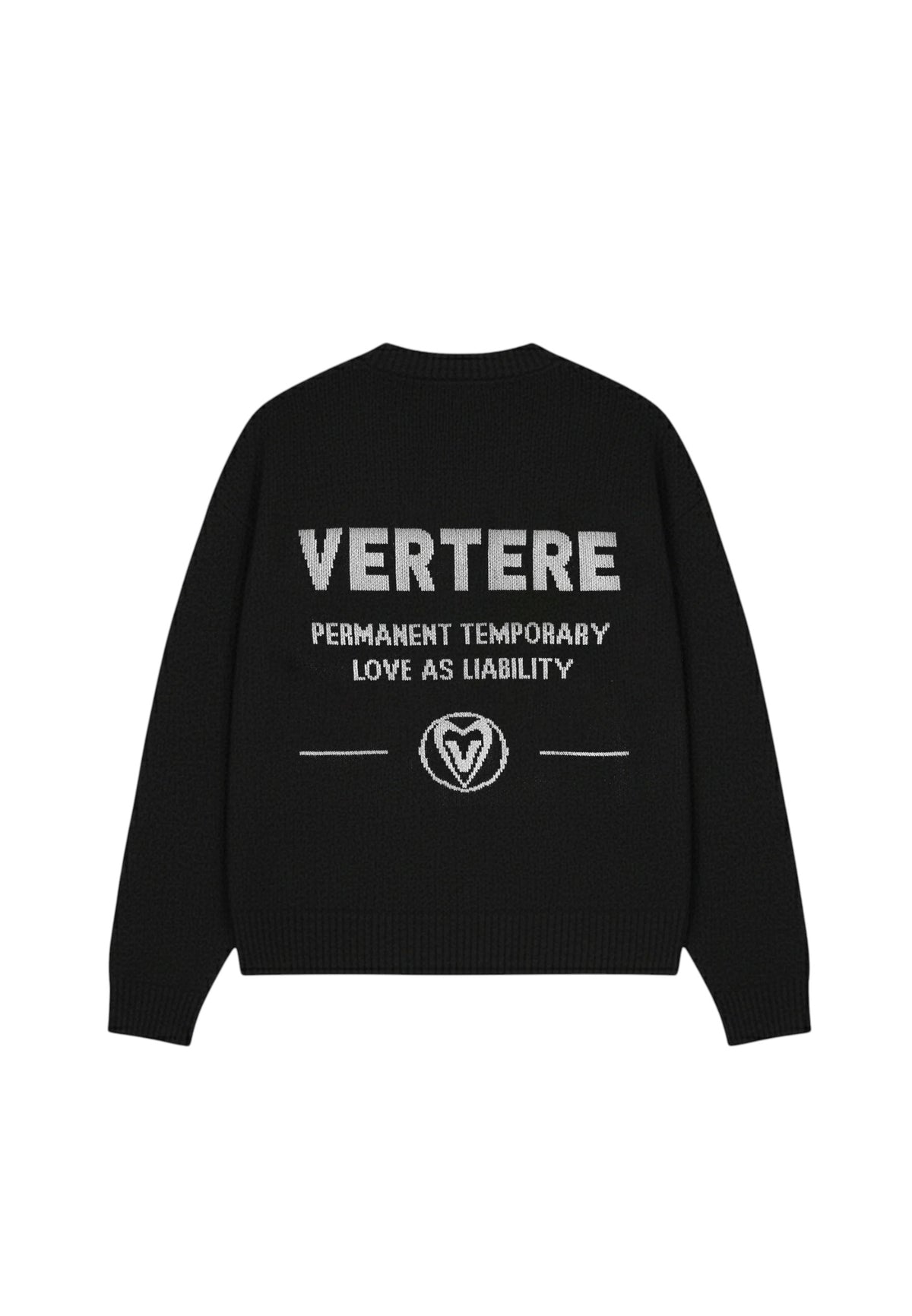 Vertere Temptation knit sweater maglioncino in cotone con grafica - Black