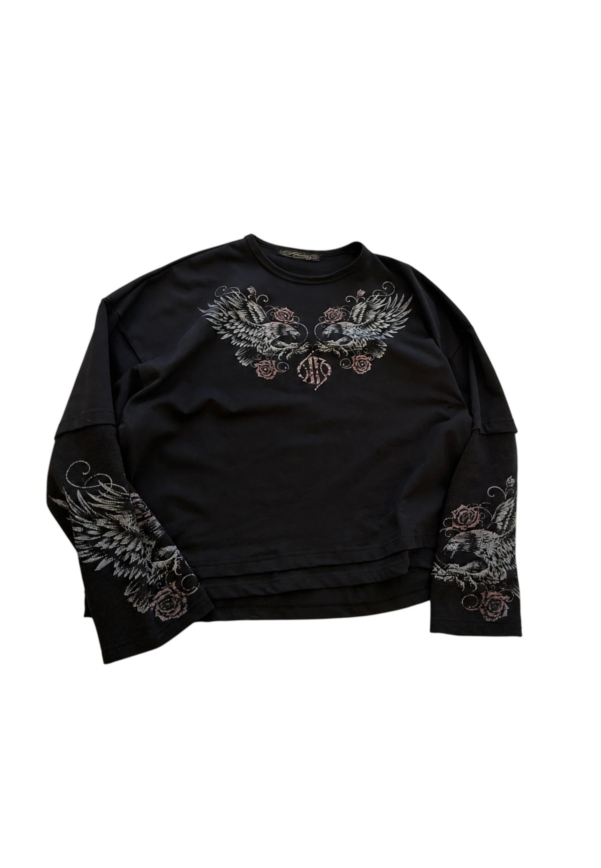 Himes Eagle double longsleeve t-shirt manica lunga - black
