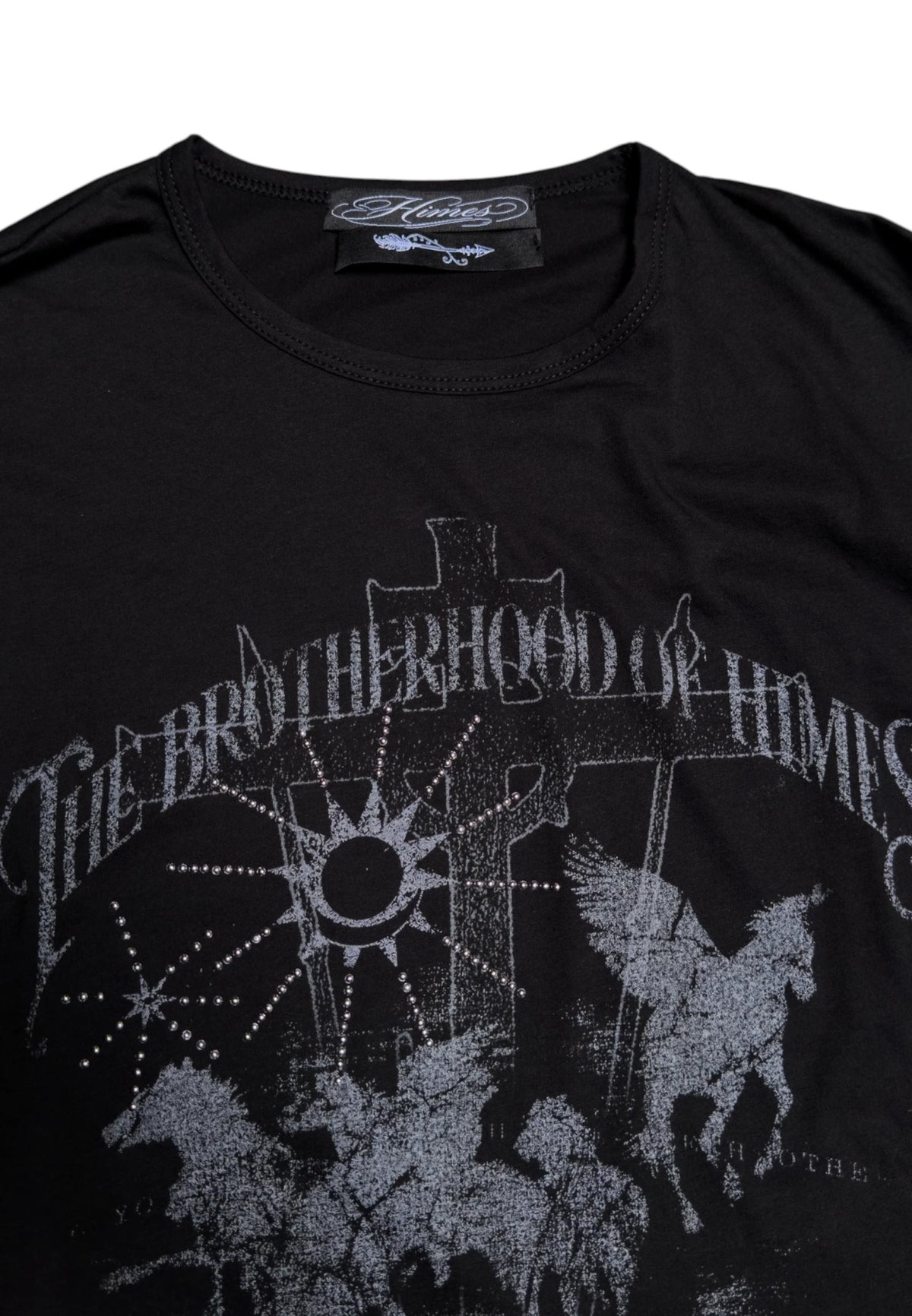 Himes The Brotherhood of Himes longsleeve t-shirt manica lunga in cotone leggero - black