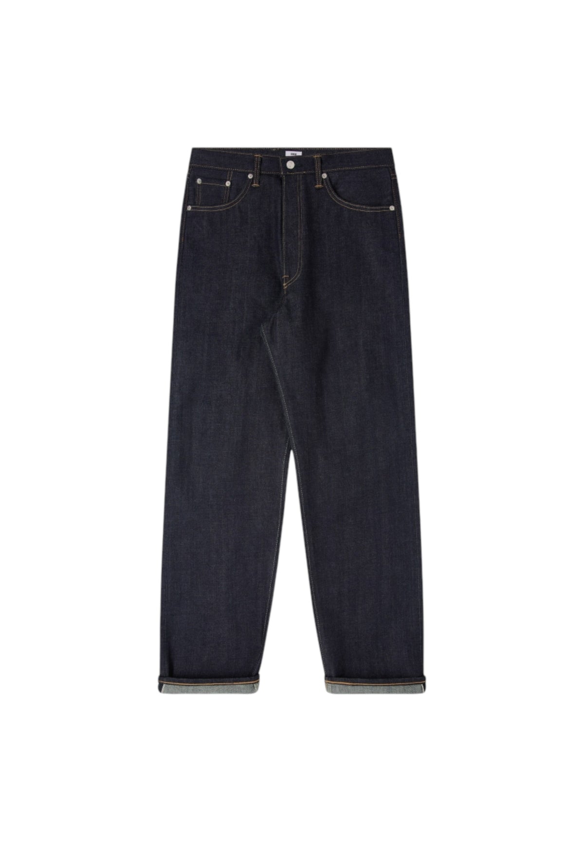 Edwin Japan loose fit denim pants jeans tela giapponese gamba dritta - unwashed blue