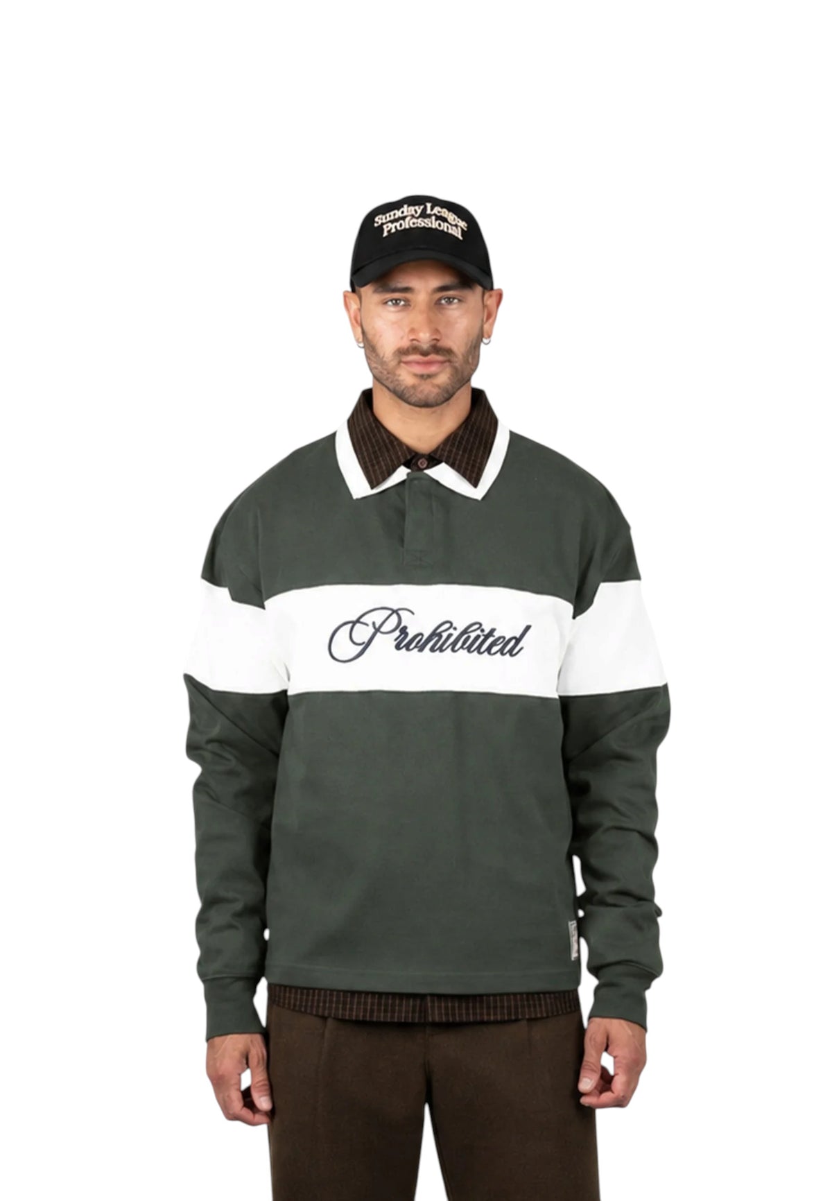 Prohibited Back in days polo - forest green
