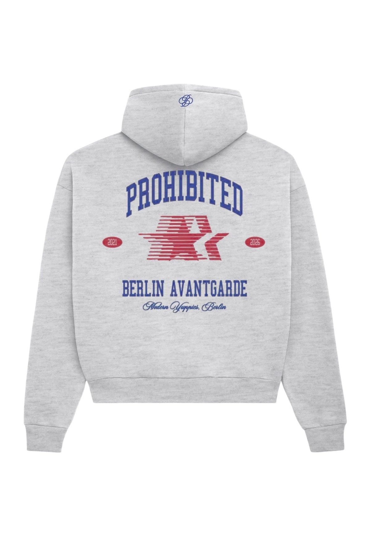 Prohibited Berlin avantgarde Hoodie - melange grey