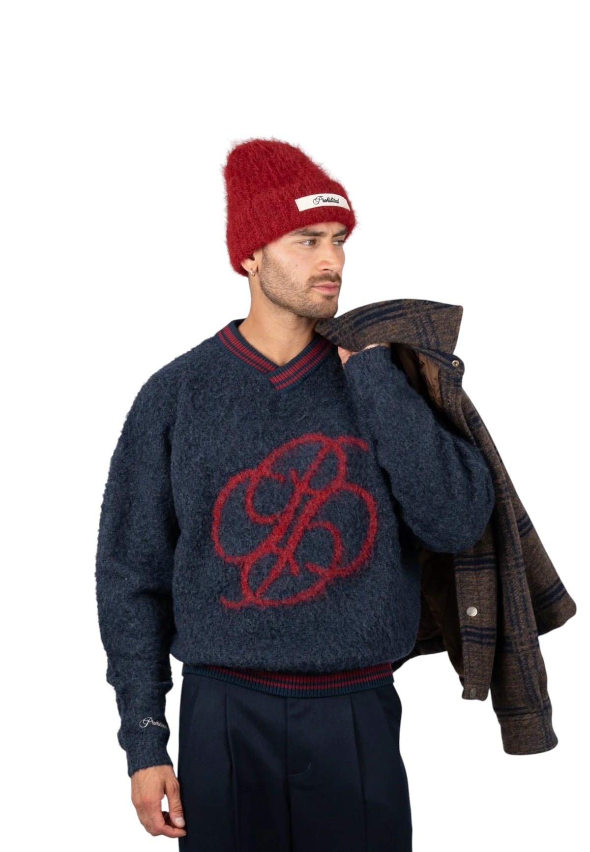 Prohibited Fuzzy knit sweater - midnight blue