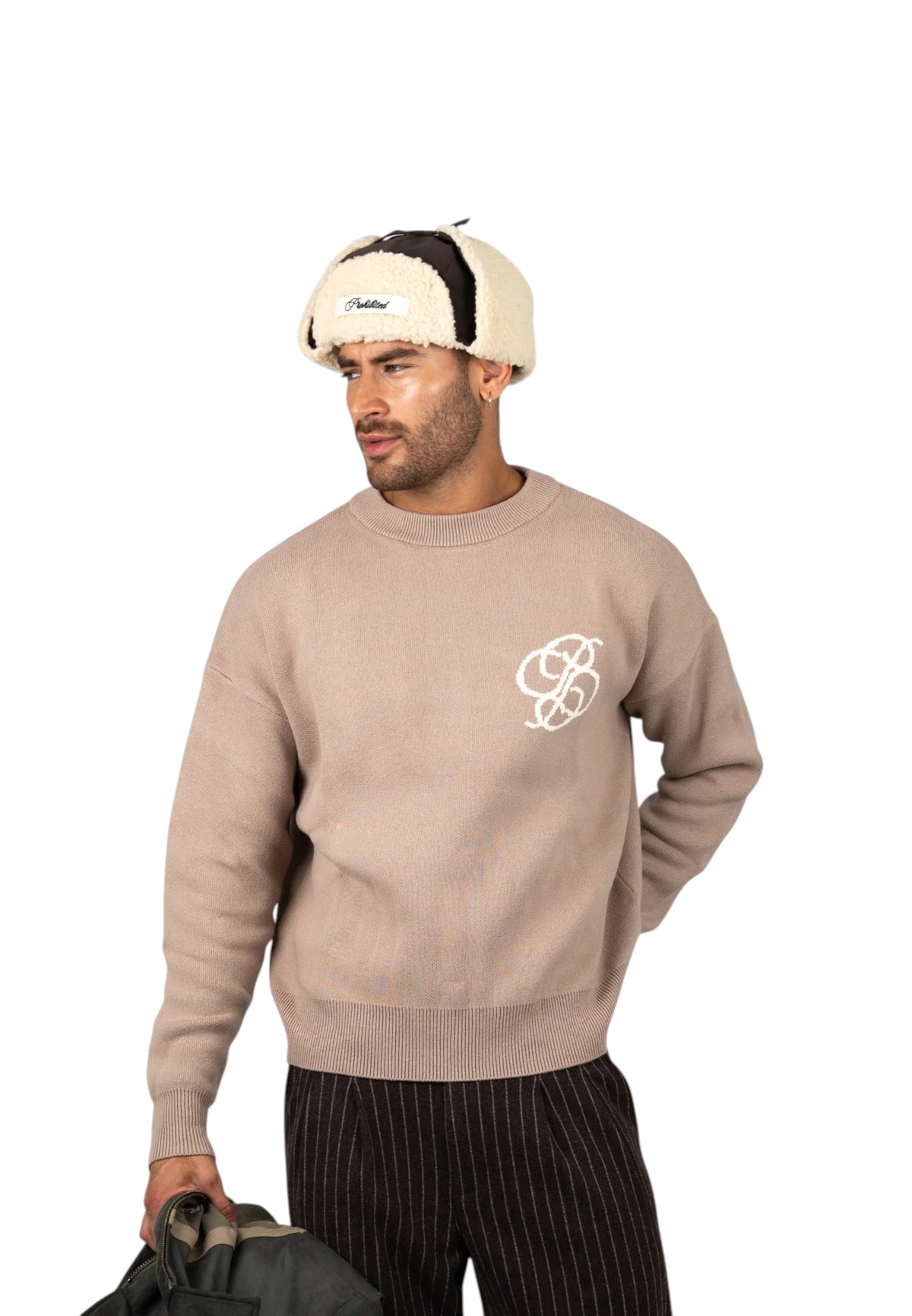 Prohibited Academy knit sweater - linen beige