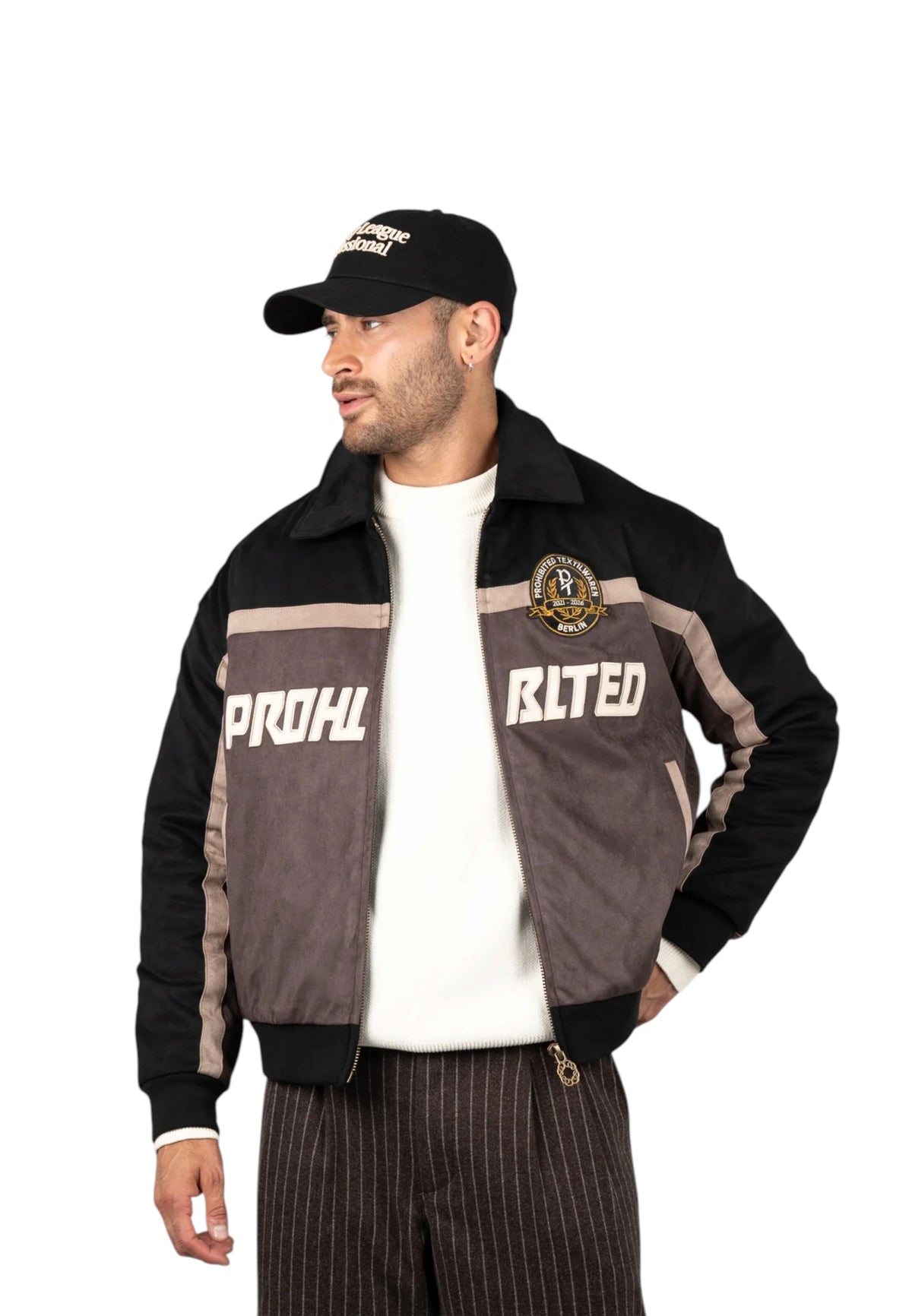 Prohibited Old era suede jacket - brown