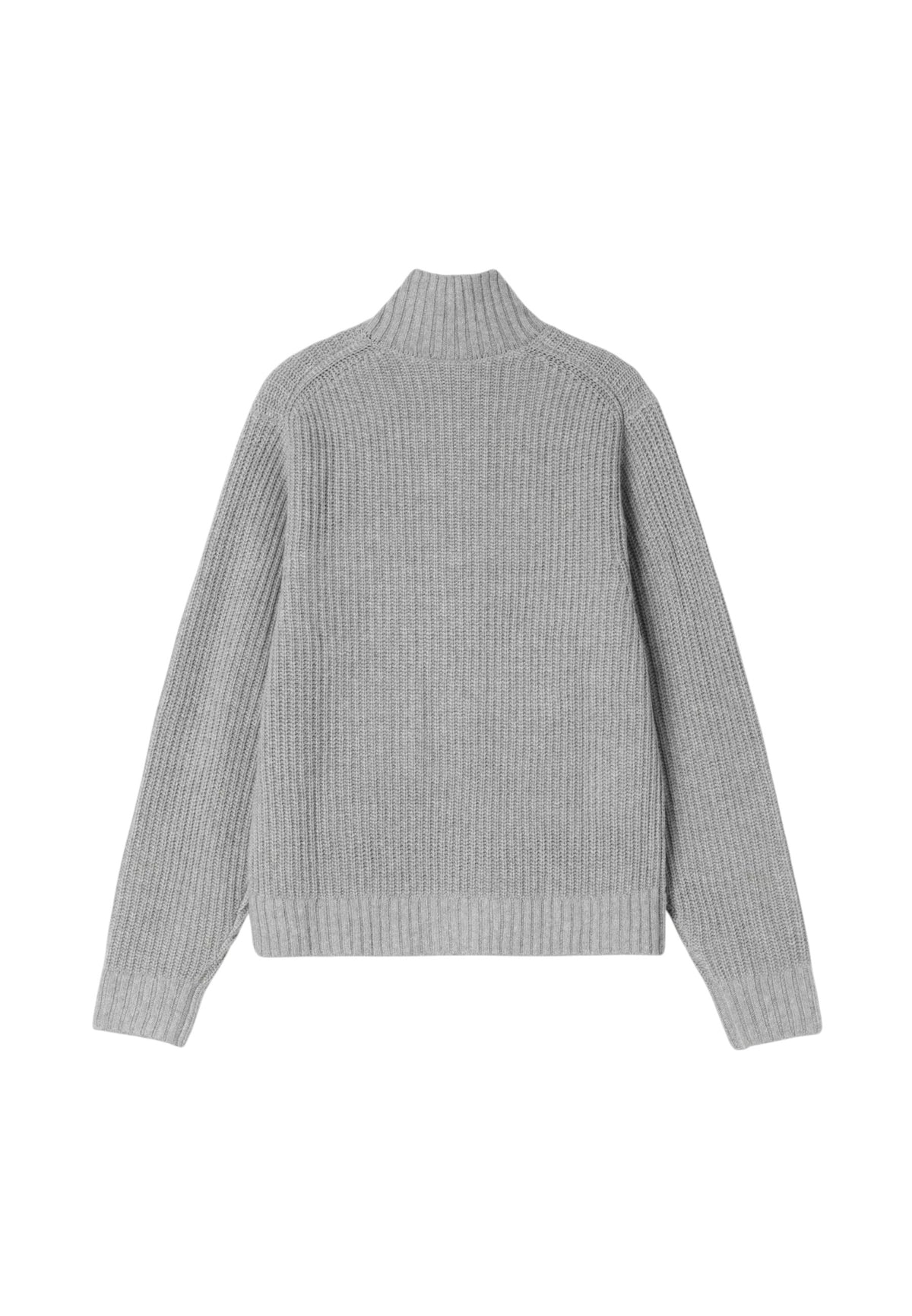 Carhartt Wip Detroit Half Zip Sweater maglione collo alto con mezza zip - Grey heather
