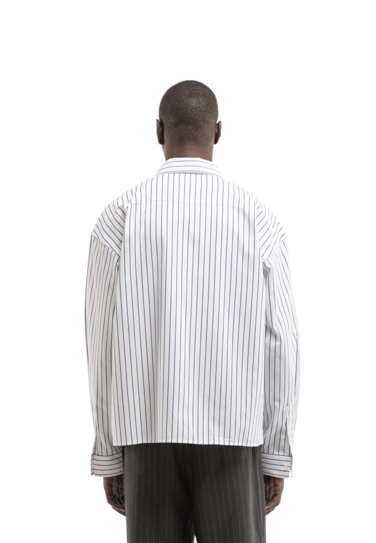 Reternity La rayee shirt - White/Navy