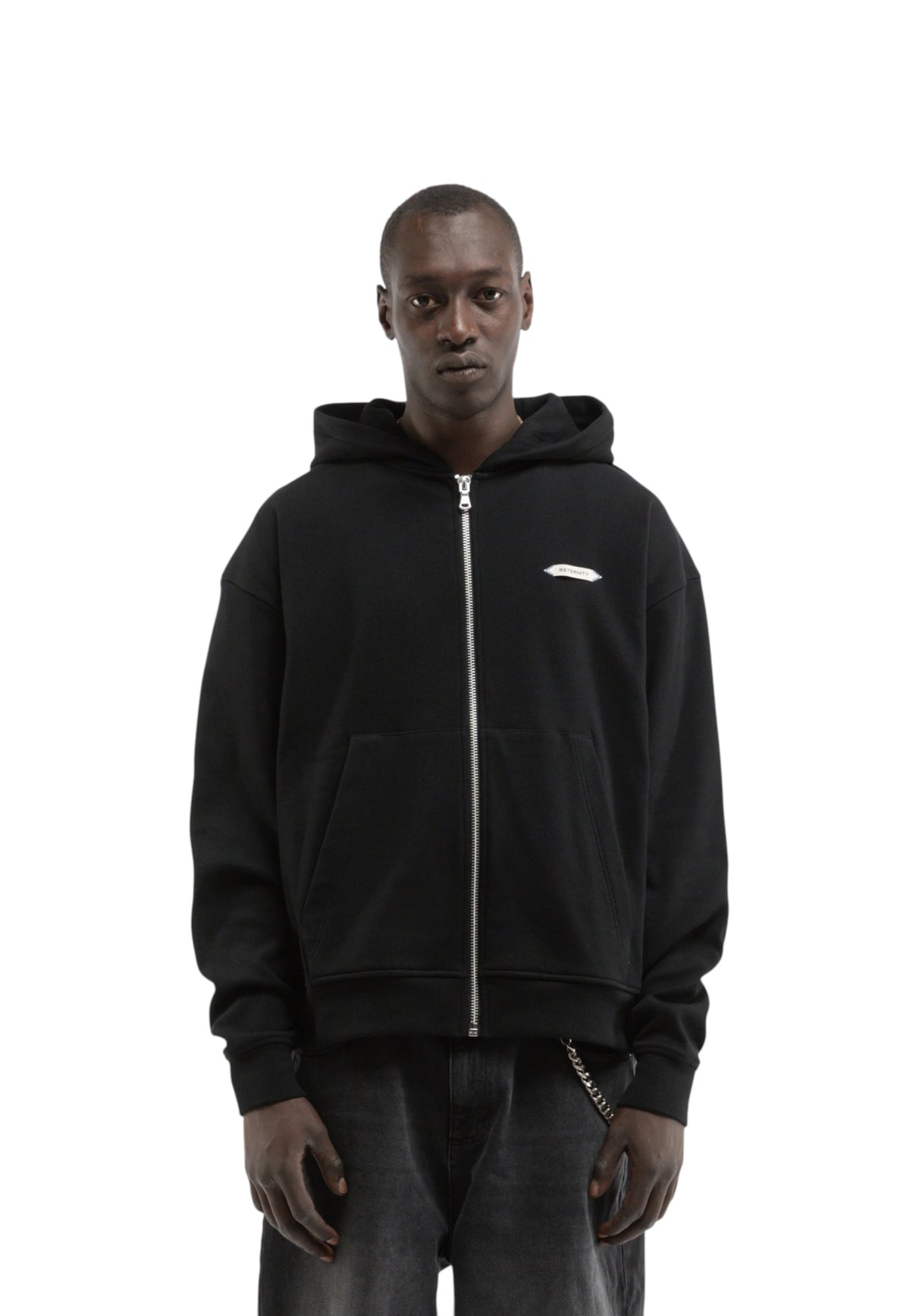 Reternity L'Atelier line zip Hoodie felpa con cappuccio e zip - Black
