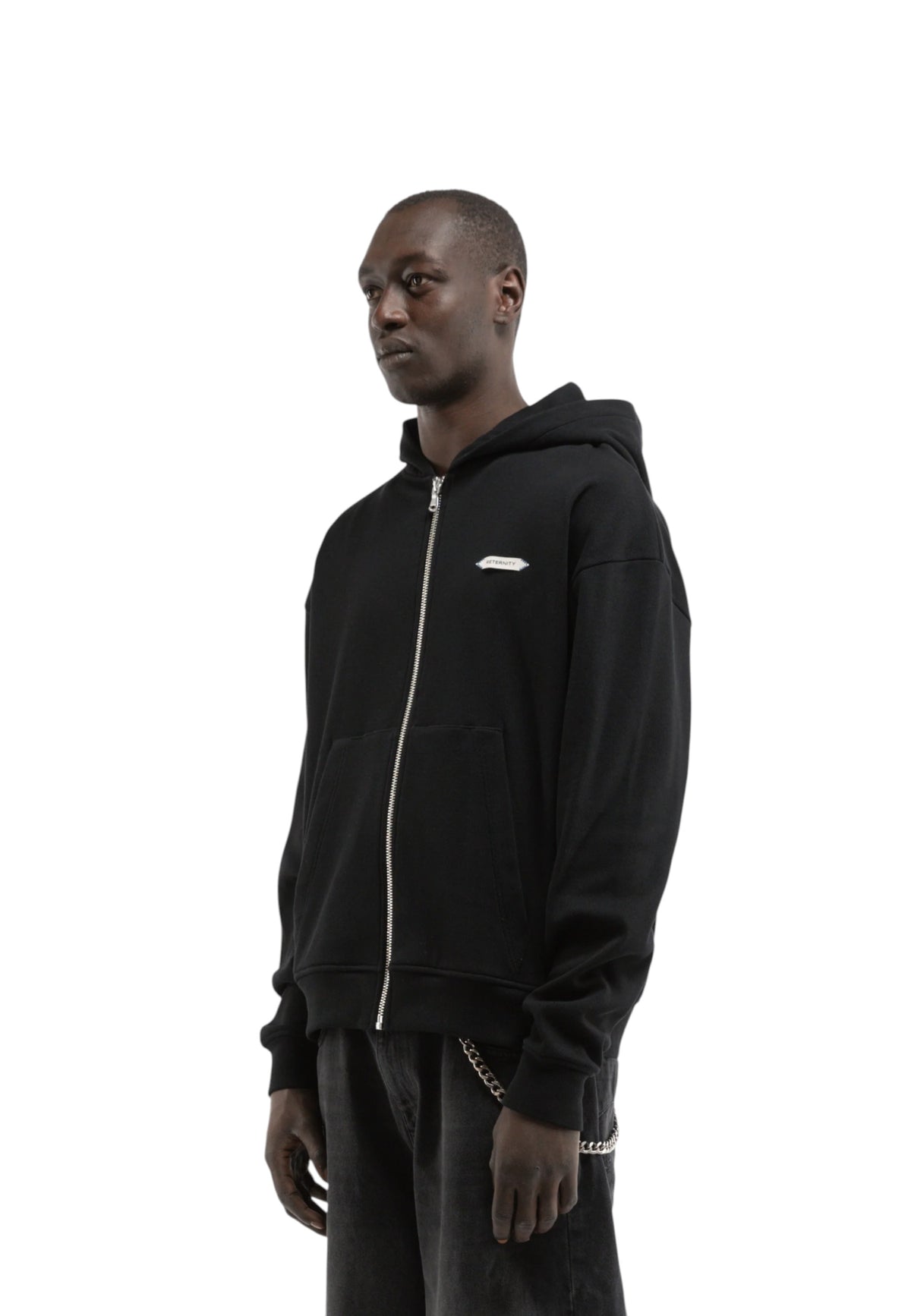 Reternity L'Atelier line zip Hoodie felpa con cappuccio e zip - Black