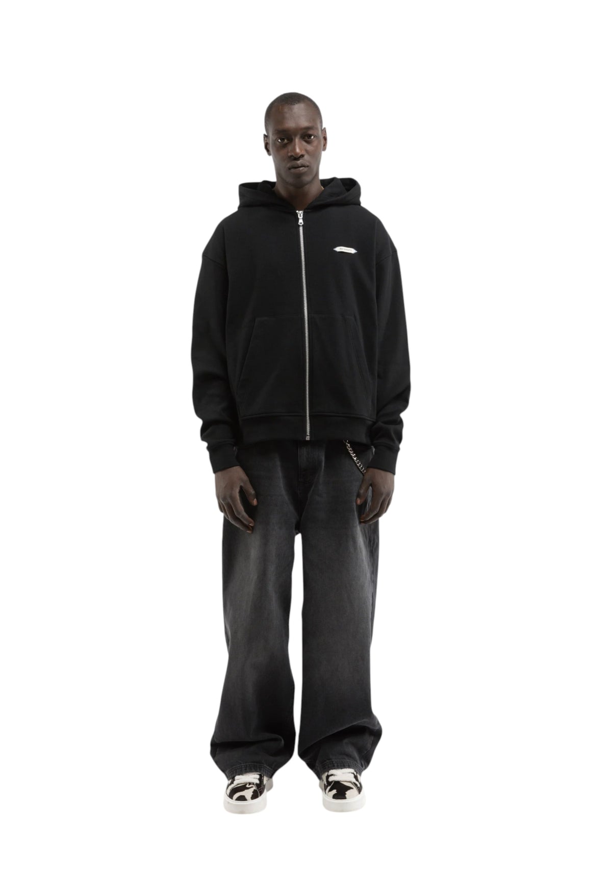 Reternity L'Atelier line zip Hoodie felpa con cappuccio e zip - Black
