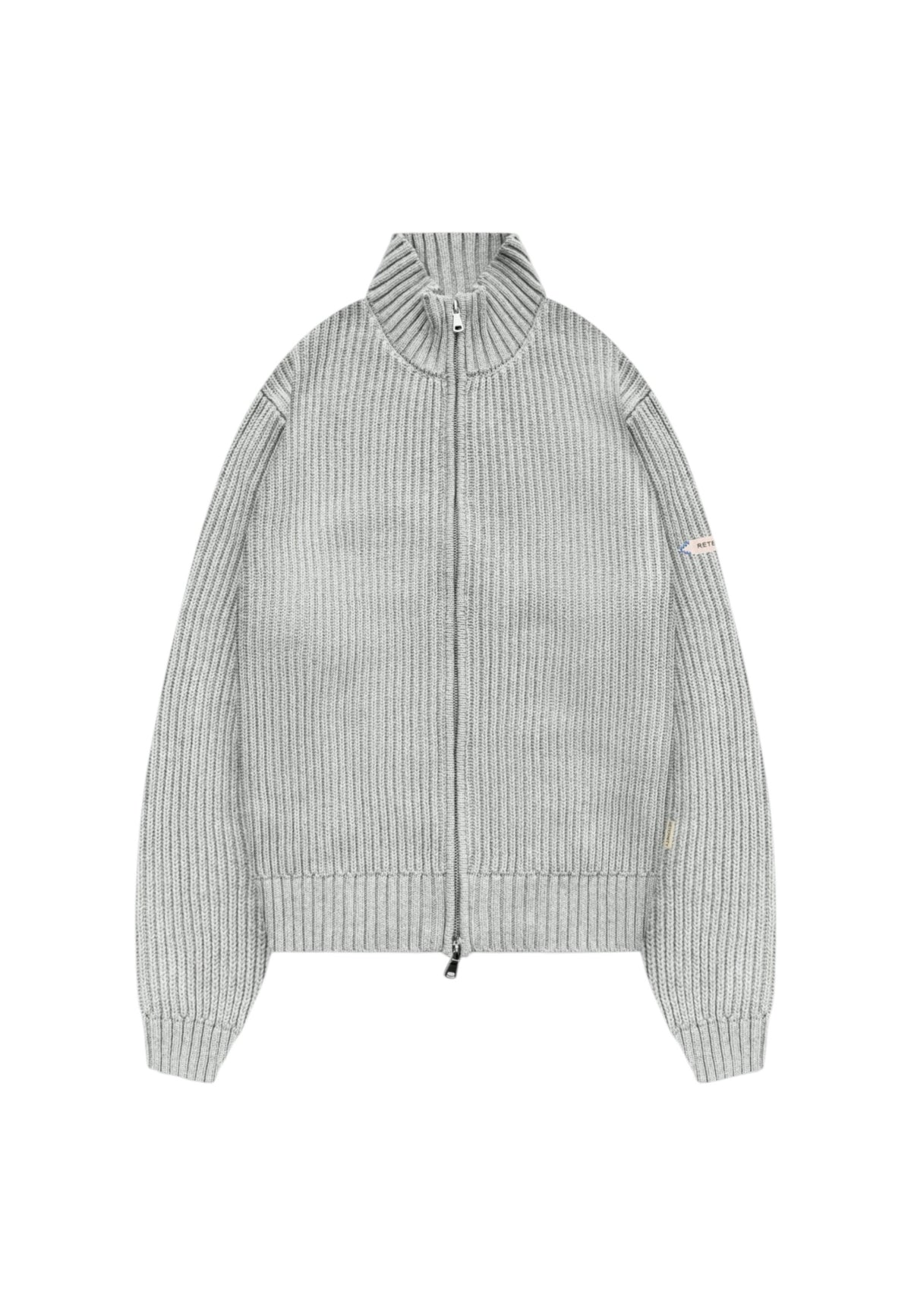 Reternity L'Atelier line knit zipper sweater maglione collo alto con zip - Grey