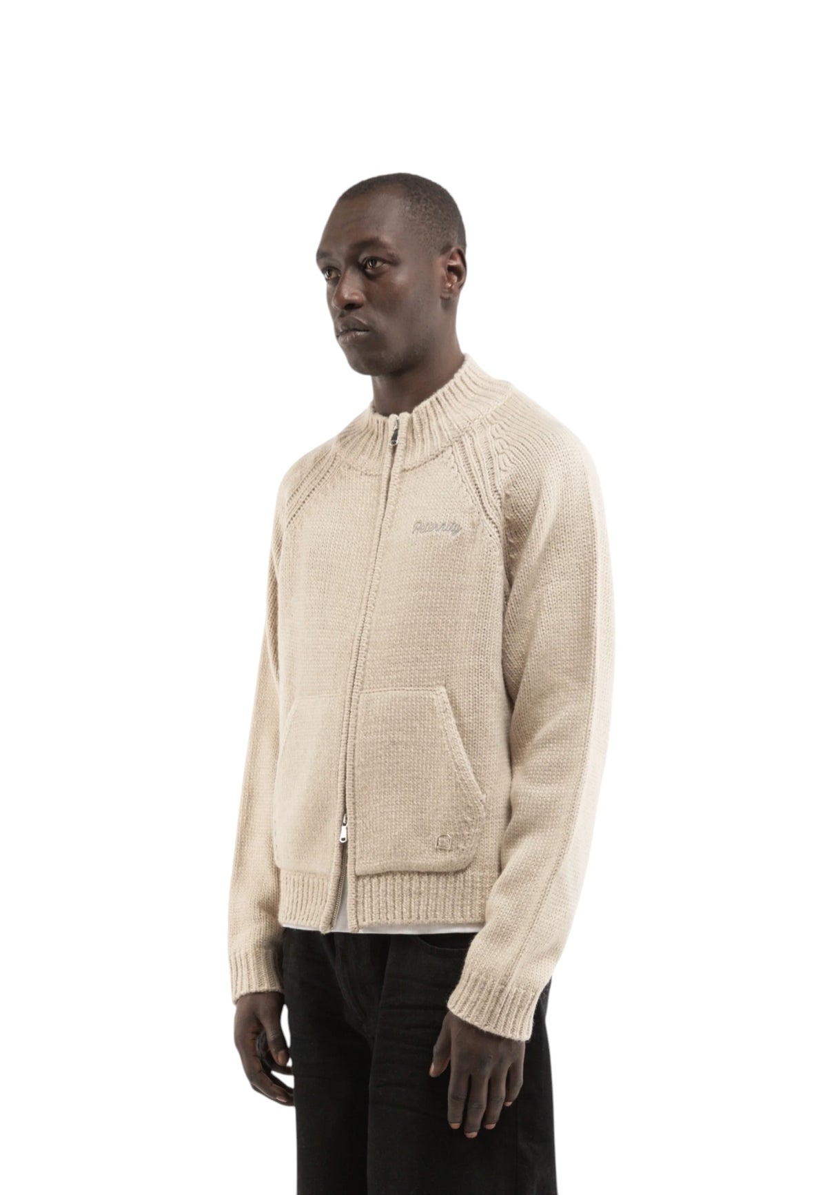 Reternity Eclat knit zipper sweater maglione con zip - Cream
