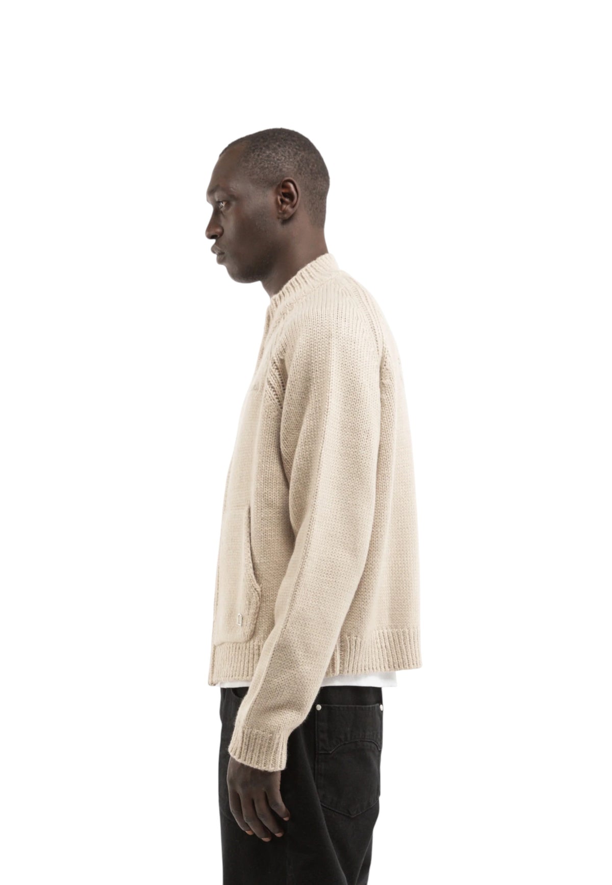 Reternity Eclat knit zipper sweater maglione con zip - Cream