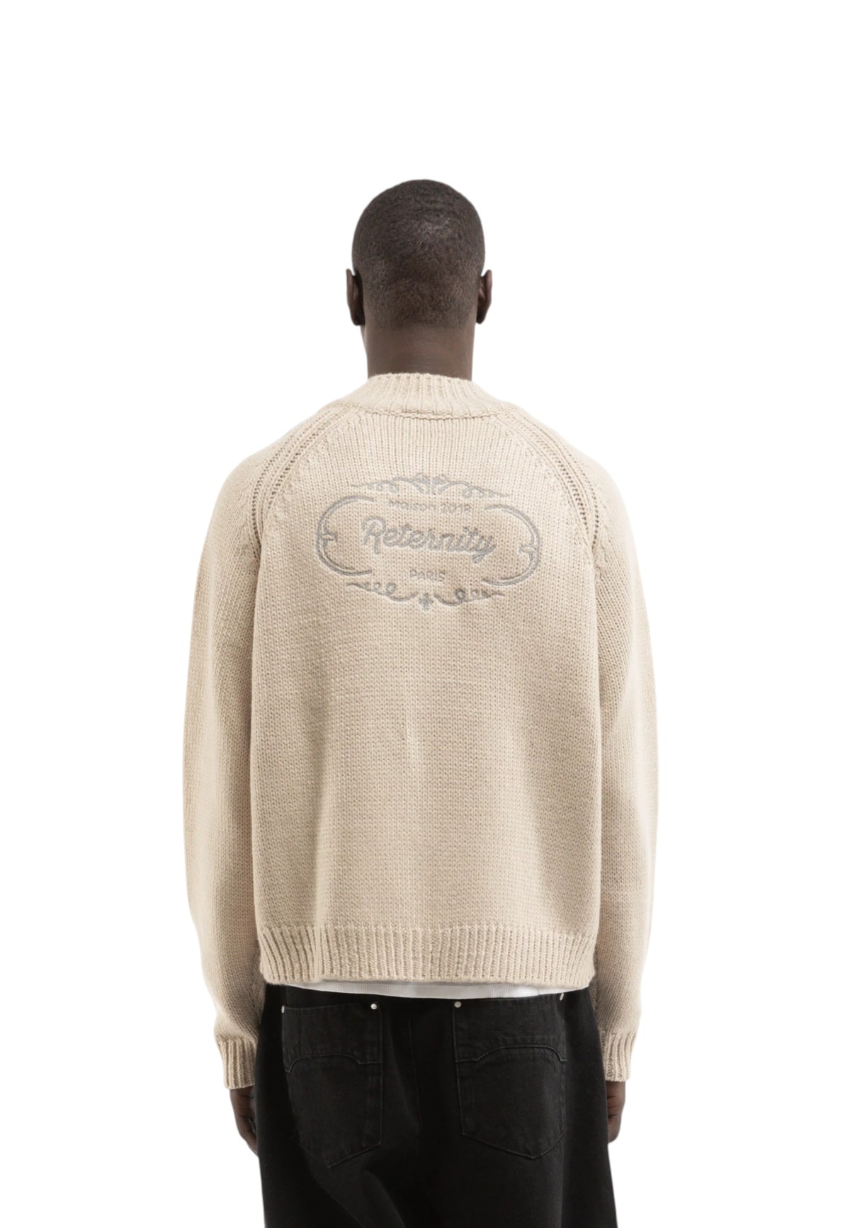 Reternity Eclat knit zipper sweater maglione con zip - Cream
