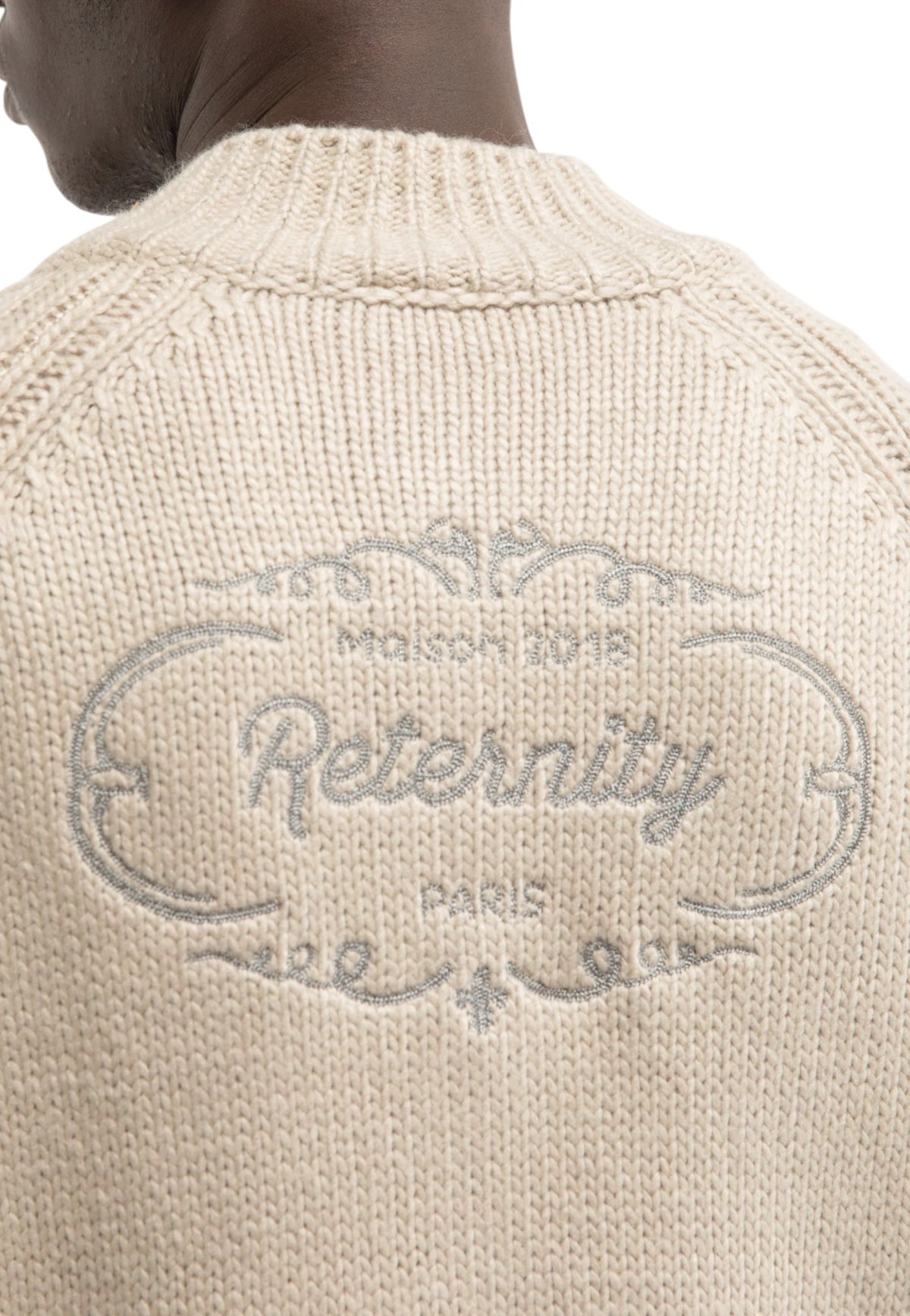 Reternity Eclat knit zipper sweater maglione con zip - Cream