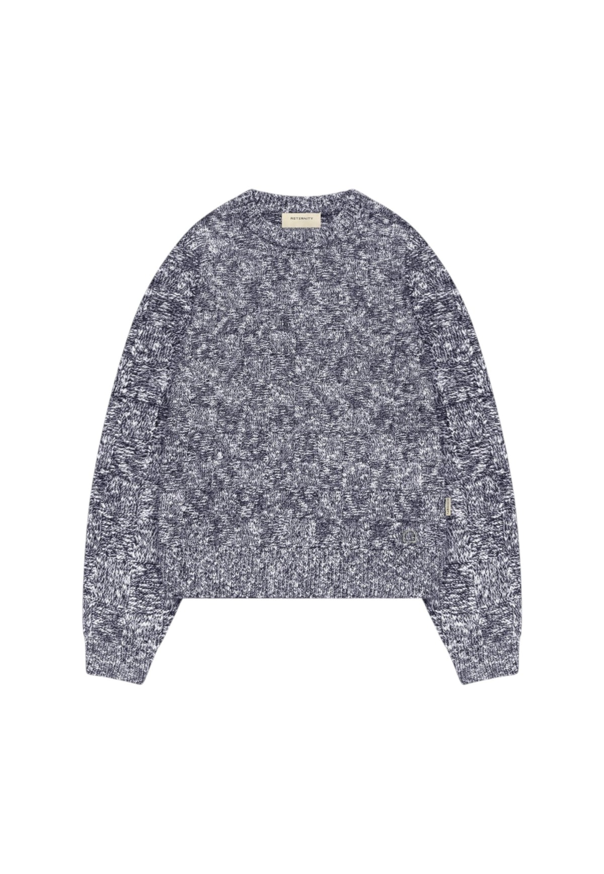 Reternity Artisan knit sweater maglione cropped - Navy