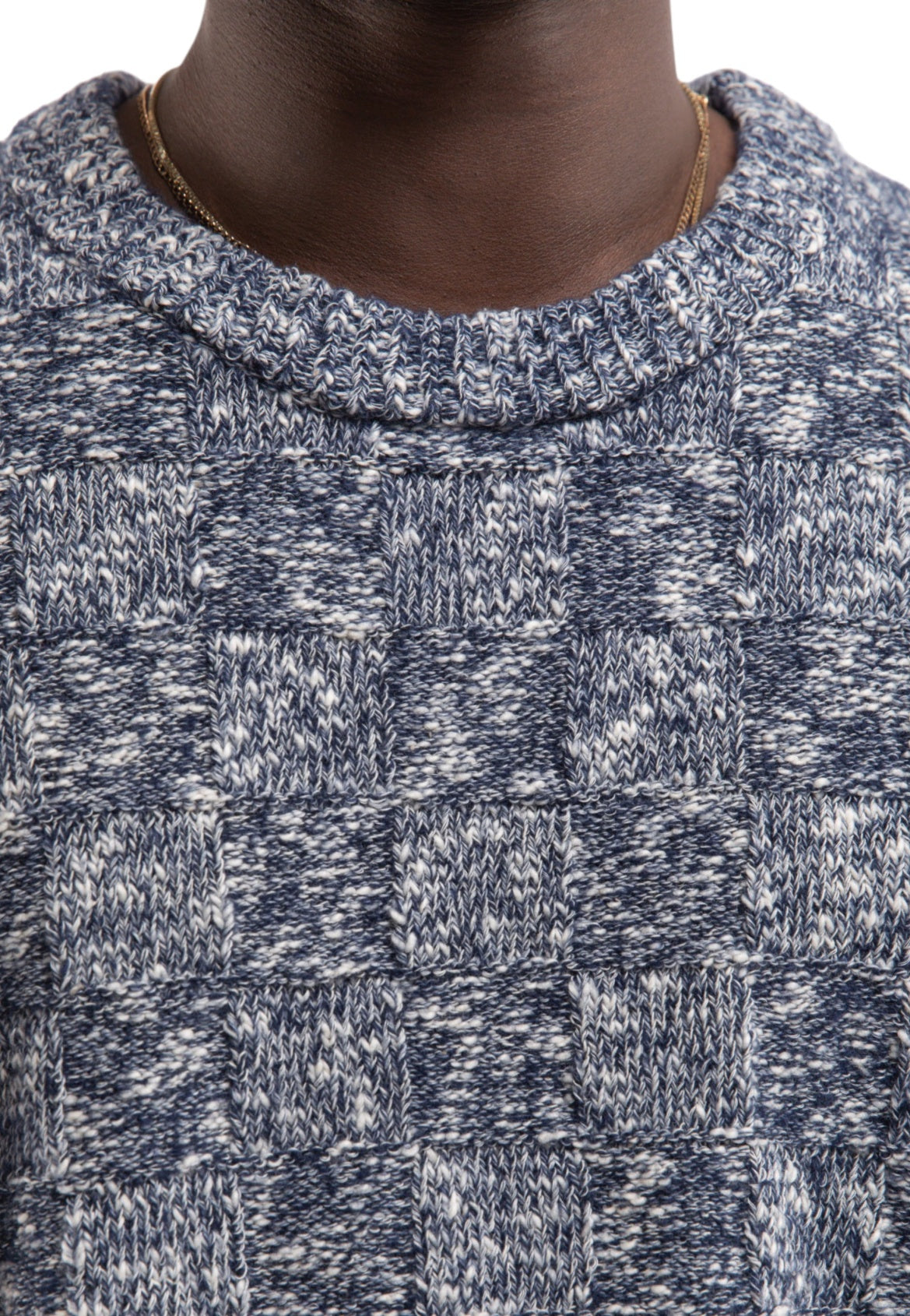 Reternity Artisan knit sweater maglione cropped - Navy