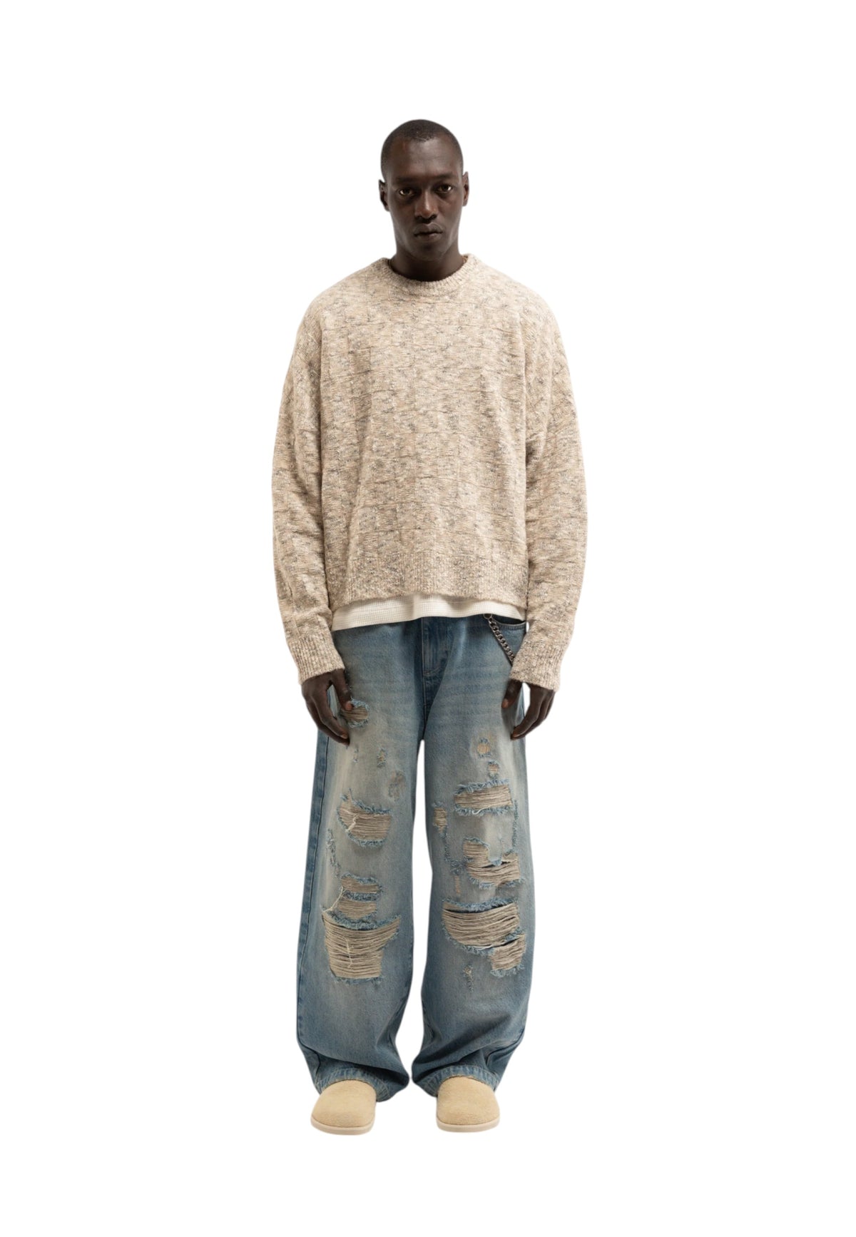 Reternity Artisan knit sweater - Sand