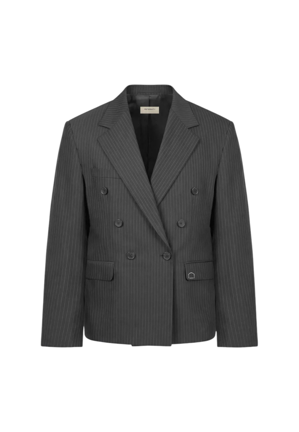 Reternity Signe Blazer jacket giacca sartoriale in lana - Pinstripe Grey
