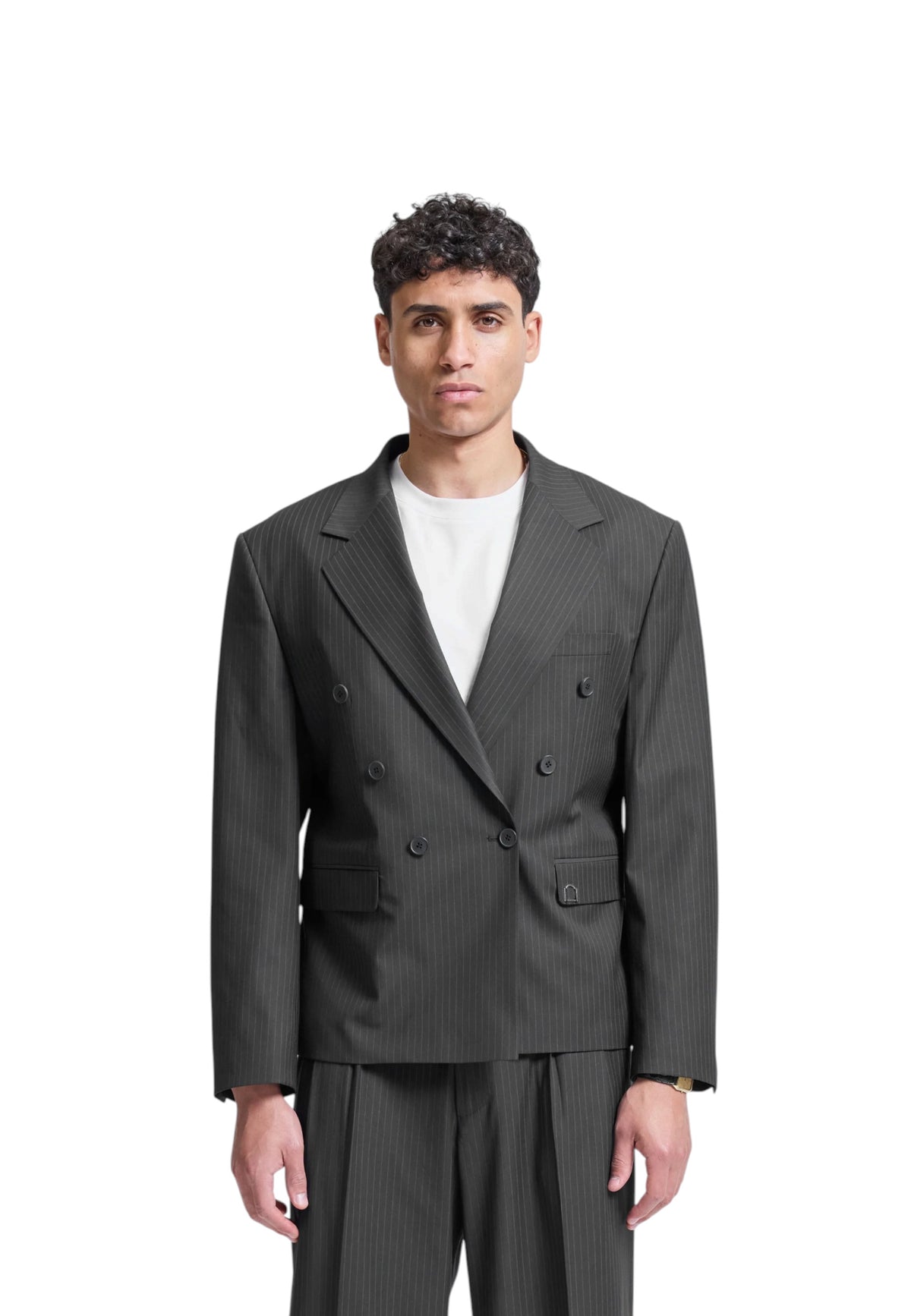 Reternity Signe Blazer jacket giacca sartoriale in lana - Pinstripe Grey