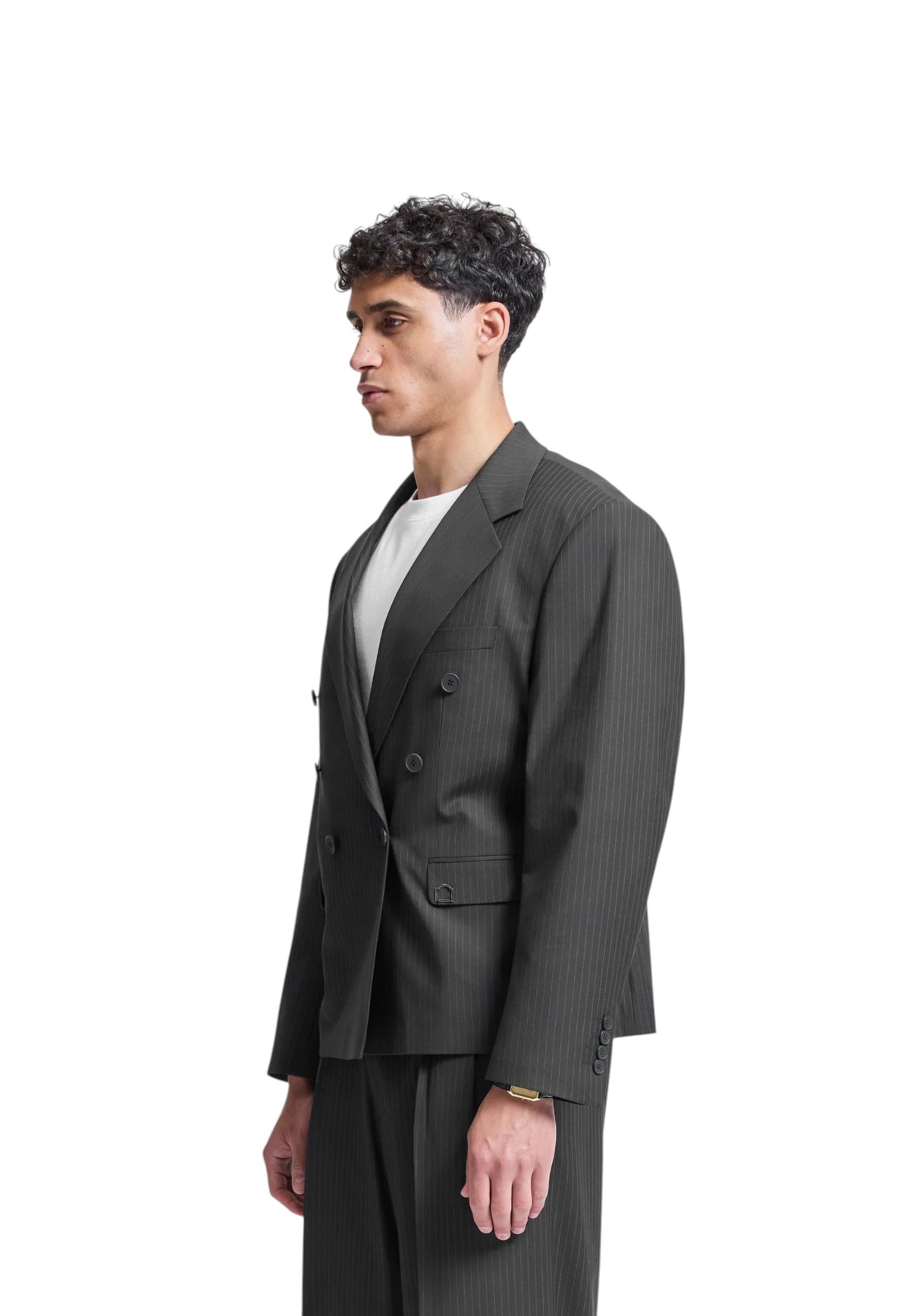 Reternity Signe Blazer jacket giacca sartoriale in lana - Pinstripe Grey