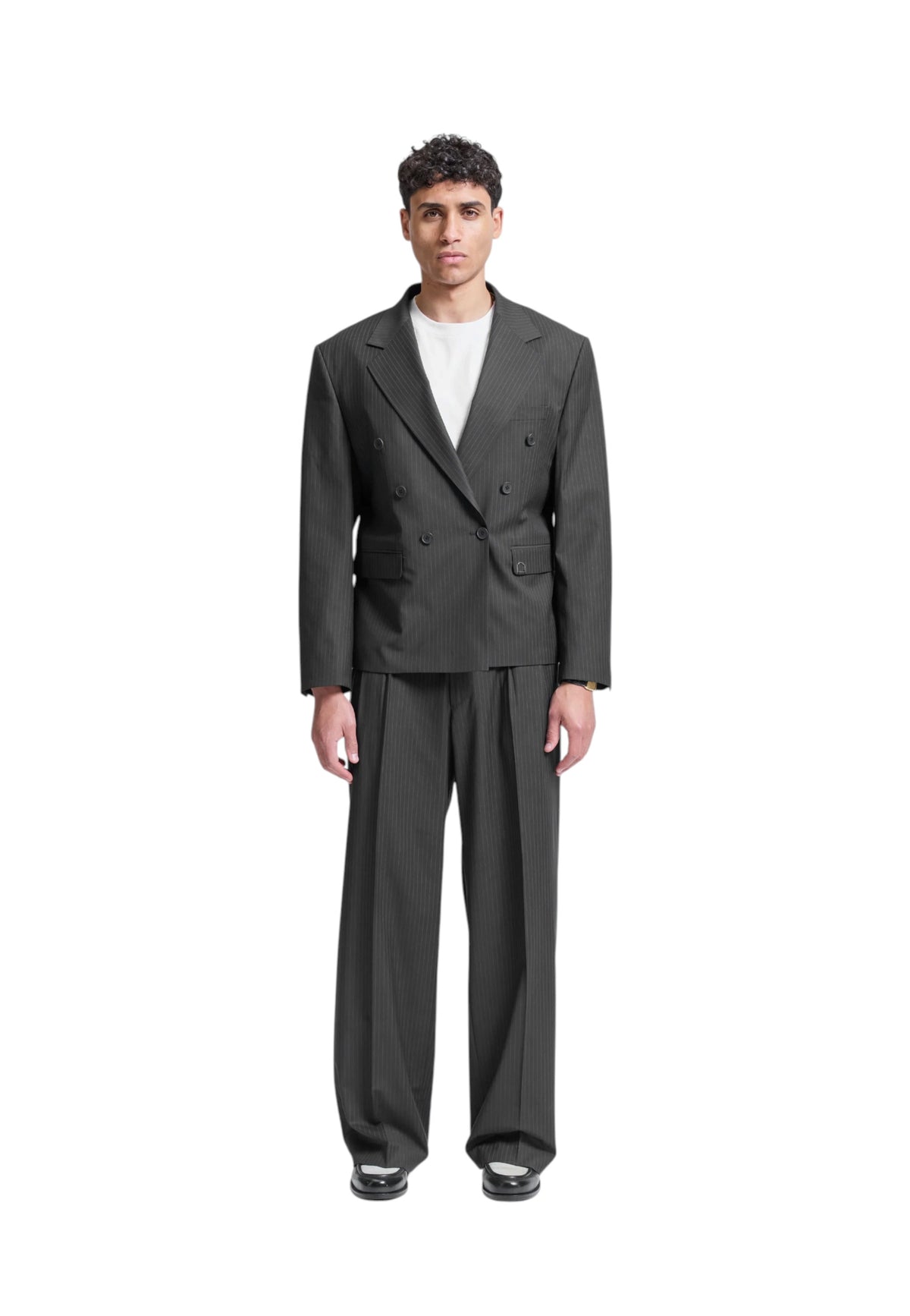 Reternity Signe Blazer jacket giacca sartoriale in lana - Pinstripe Grey