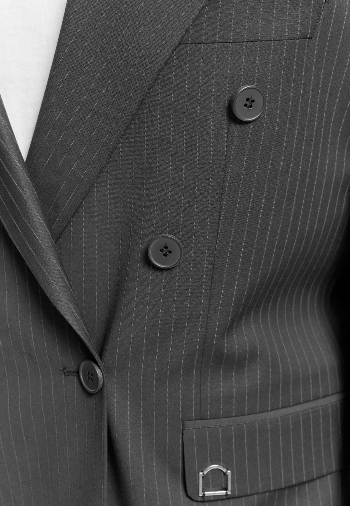 Reternity Signe Blazer jacket giacca sartoriale in lana - Pinstripe Grey