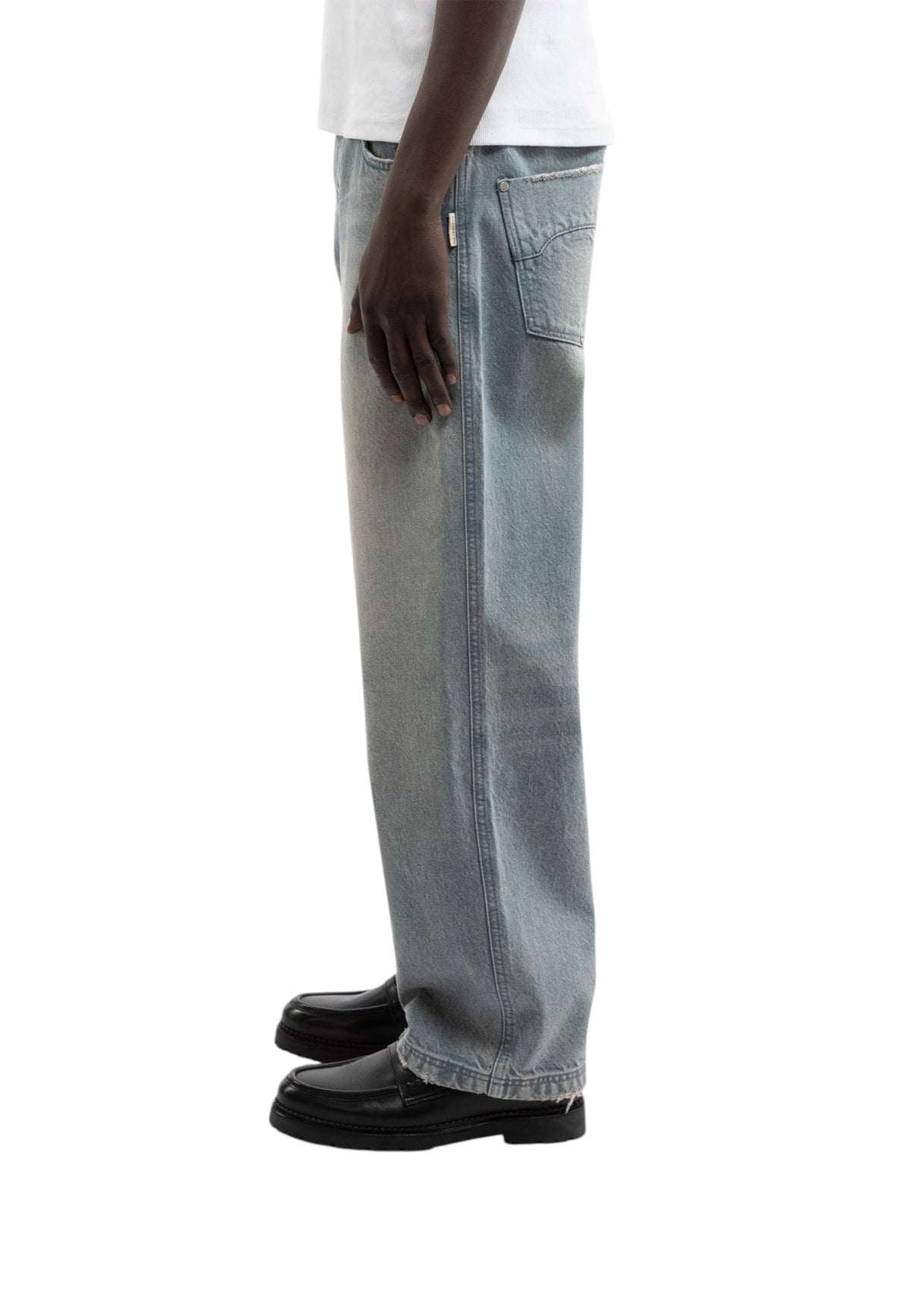 Reternity essential straight fit denim pants jeans gamba dritta - Light blue