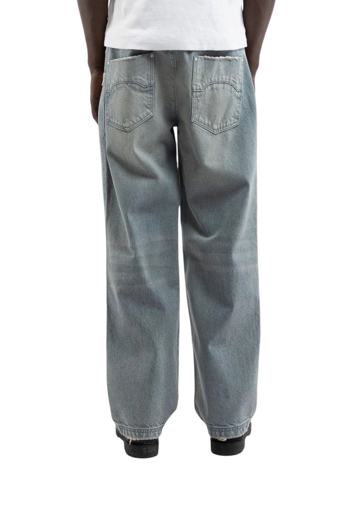 Reternity essential straight fit denim pants jeans gamba dritta - Light blue