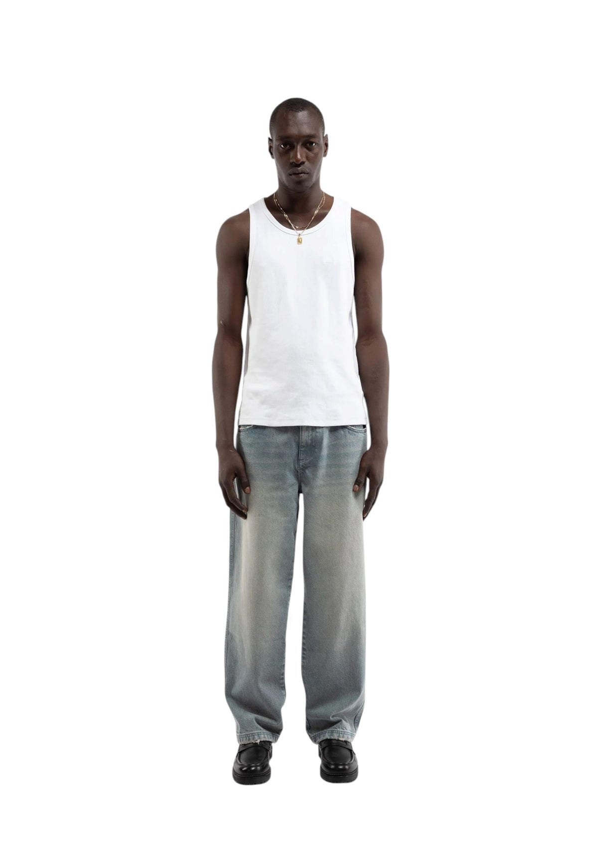 Reternity essential straight fit denim pants jeans gamba dritta - Light blue