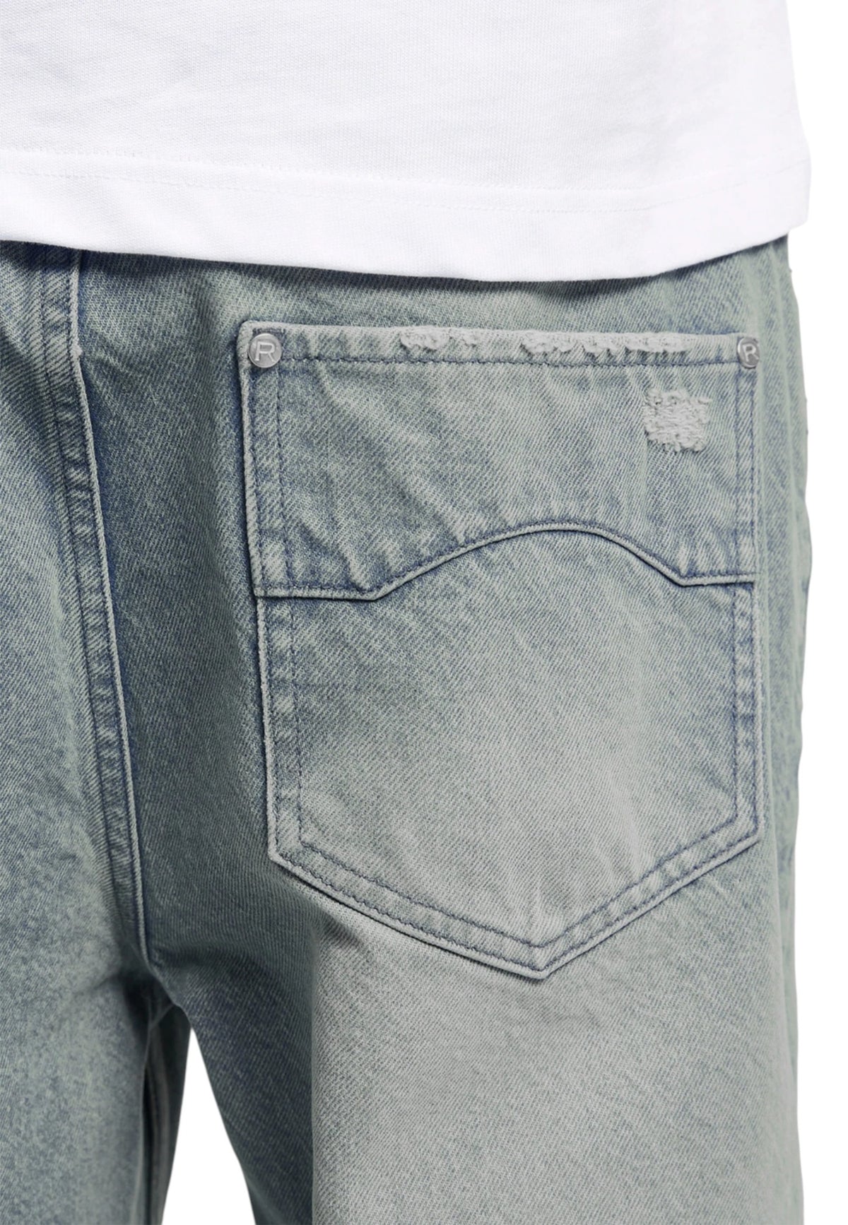 Reternity essential straight fit denim pants jeans gamba dritta - Light blue