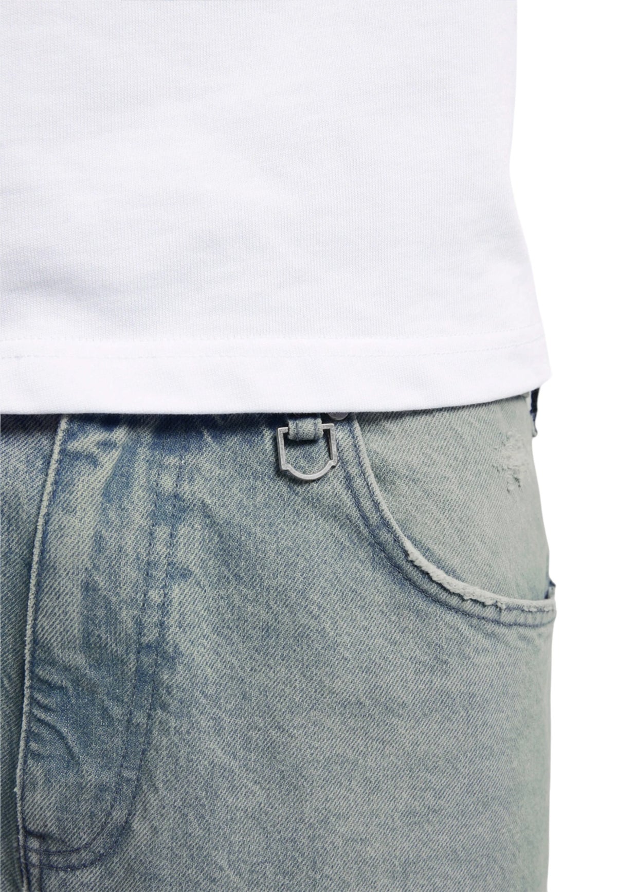 Reternity essential straight fit denim pants jeans gamba dritta - Light blue