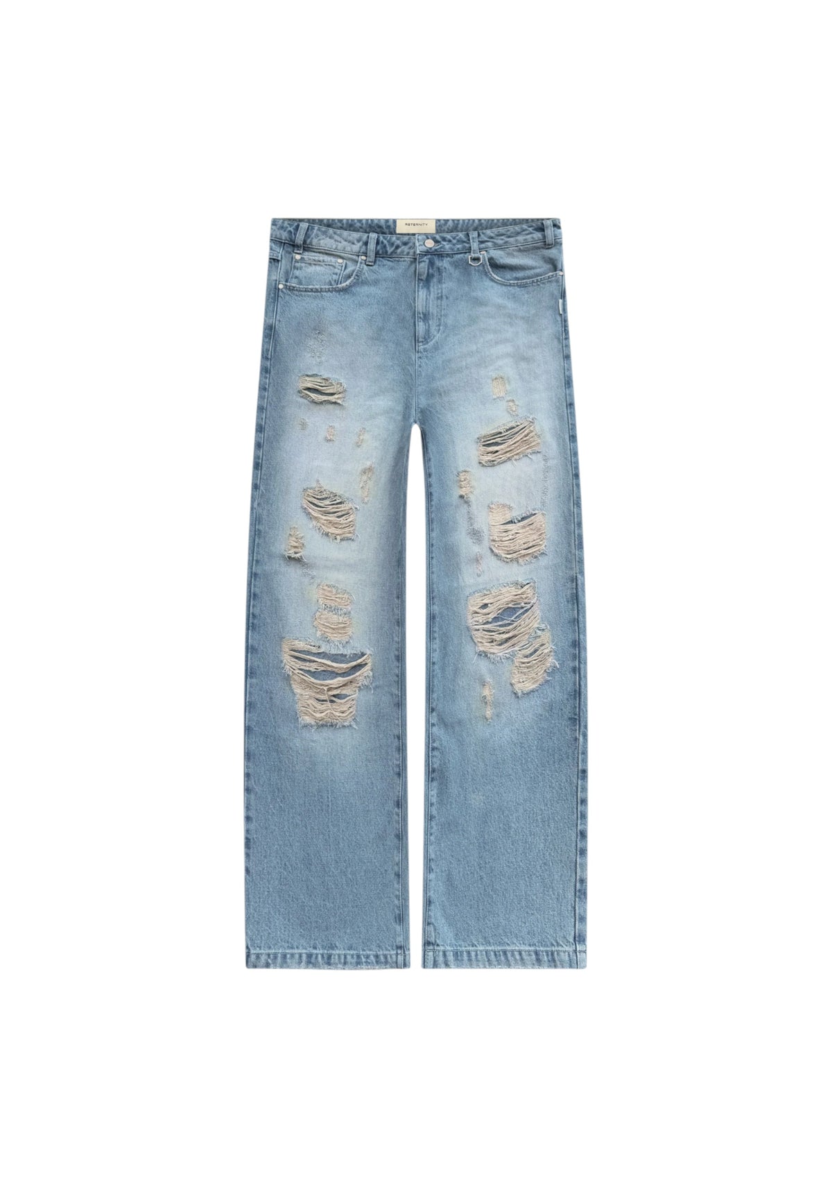 Reternity Distressed baggy denim pants - Washed blue