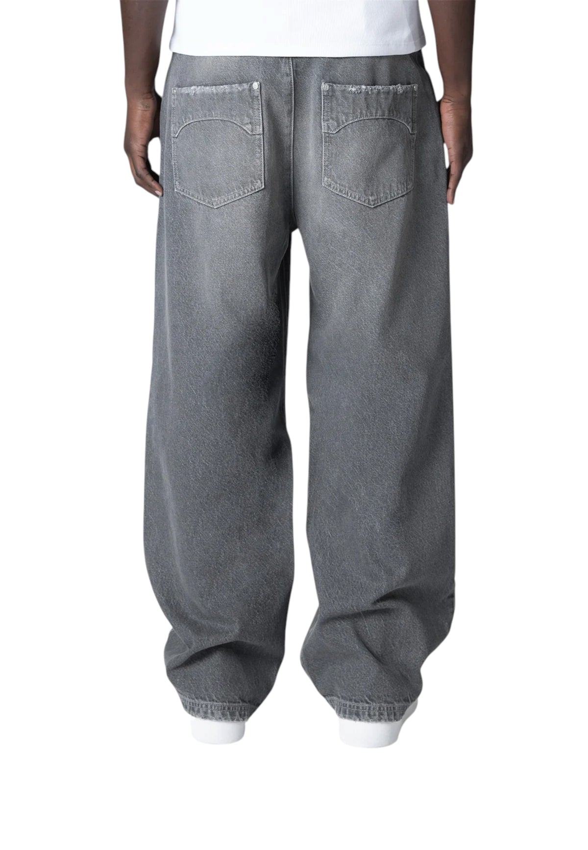 Reternity Essentials baggy denim pants jeans gamba larga - Washed grey