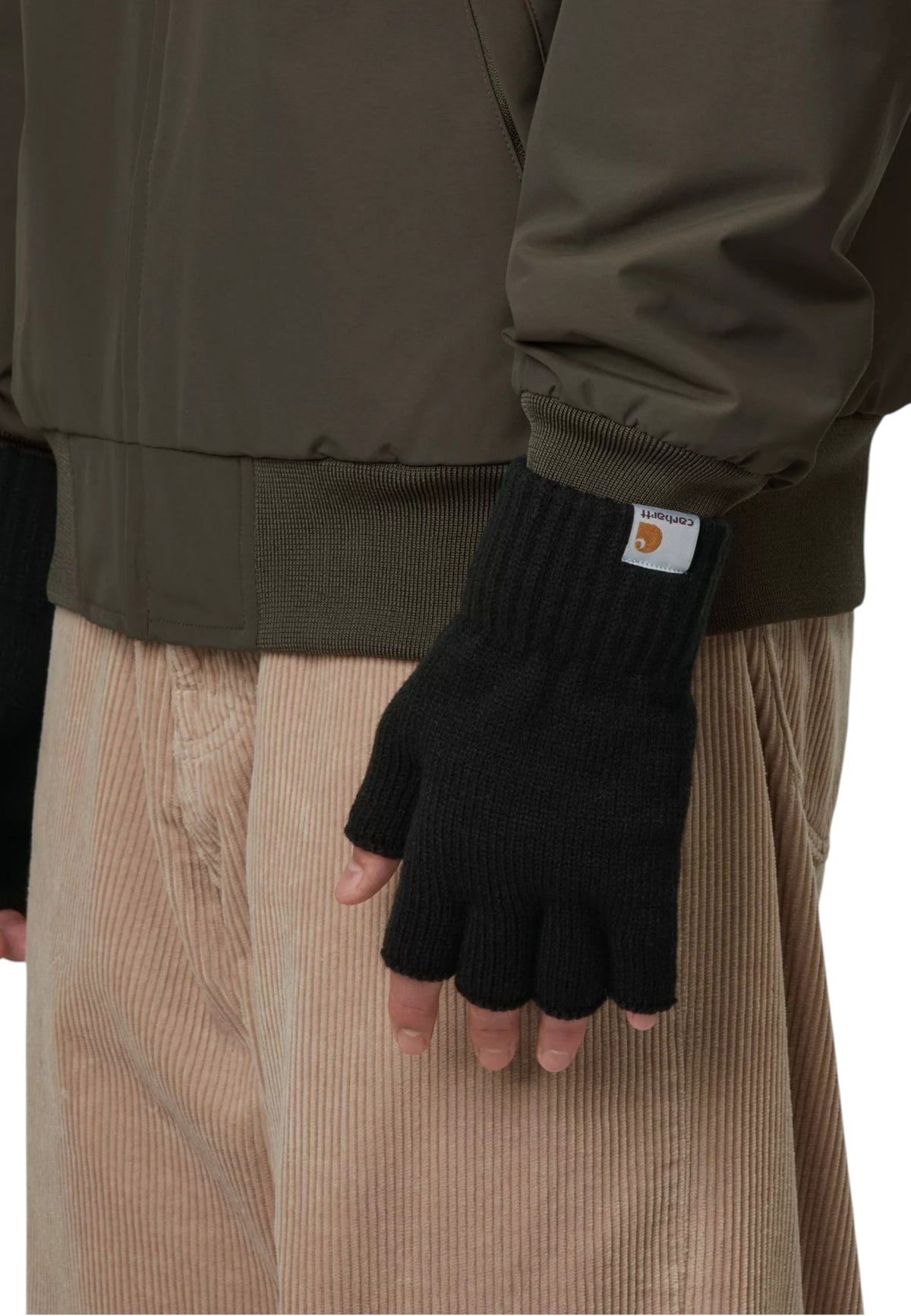 Carhartt Wip Mitten Gloves Guanti con mezze dita - Nero