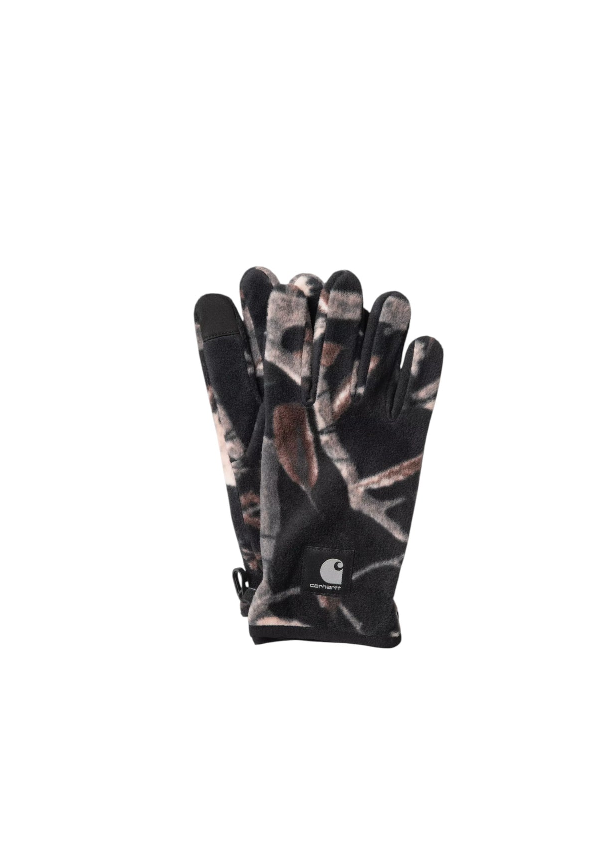 Carhartt Wip Blevin Gloves guanti in pile - Camo Feather Tree, Black